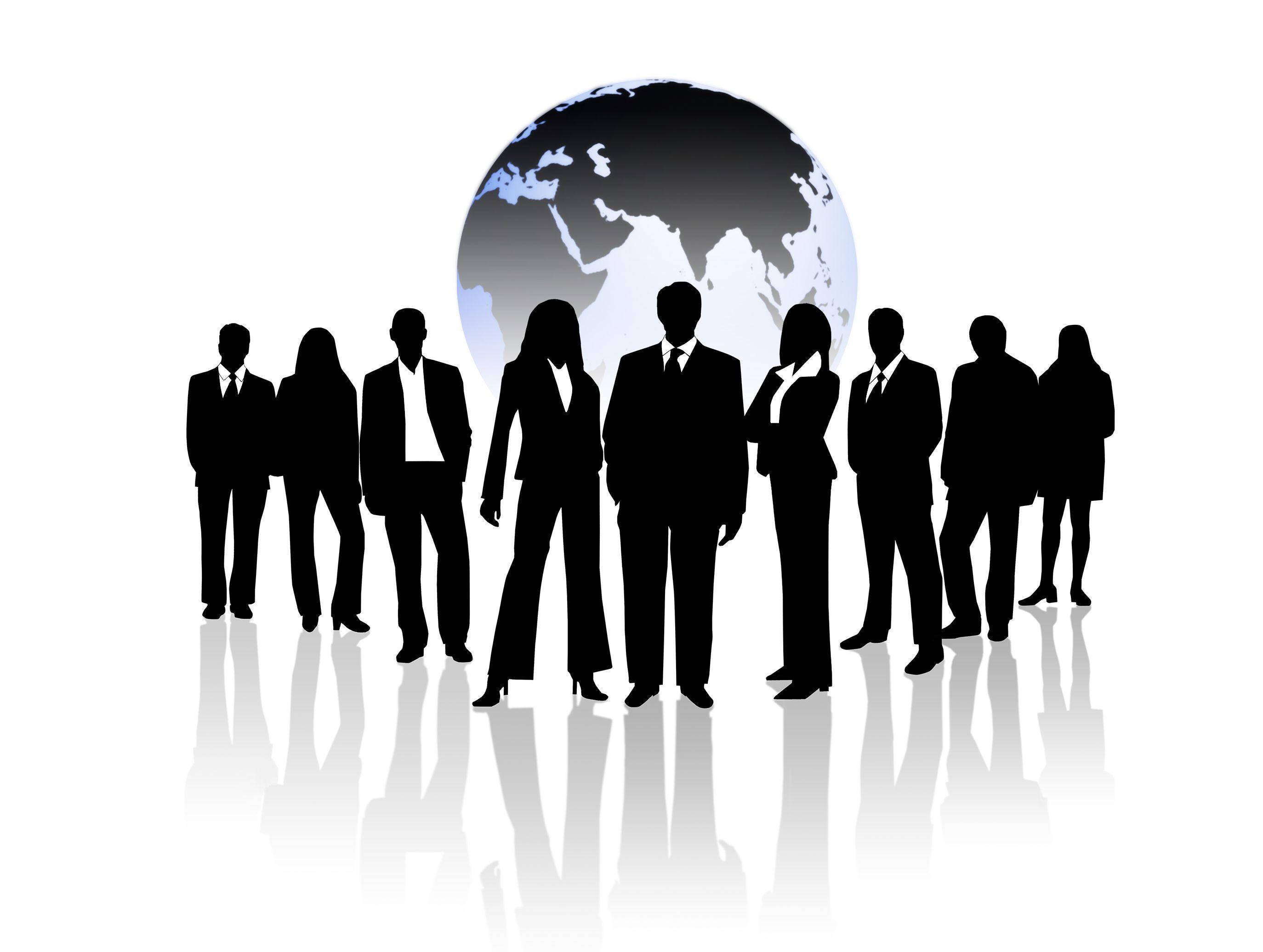 Teamwork, vector art, businesspeople, 2K Desktop Wallpaper