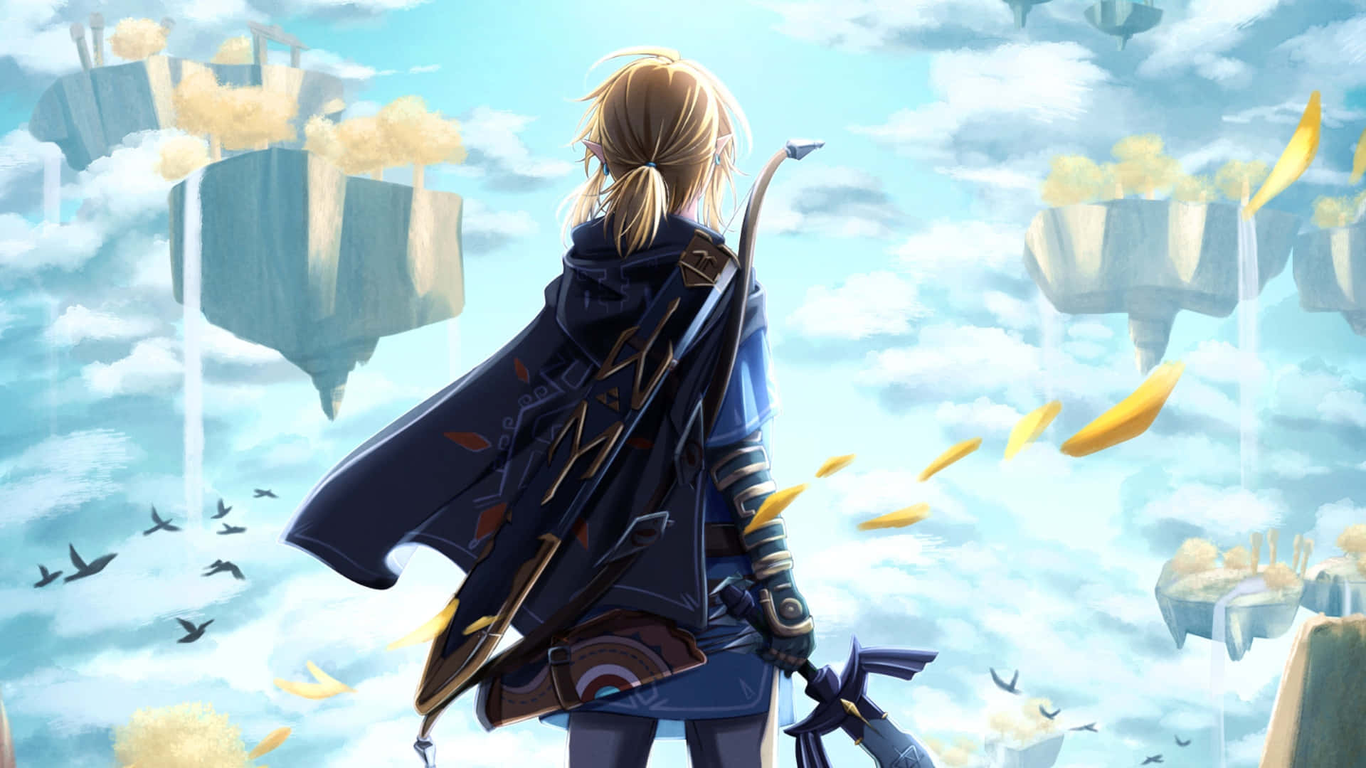 Tears Of The Kingdom, floating island, sky islands, Full HD Desktop Wallpaper