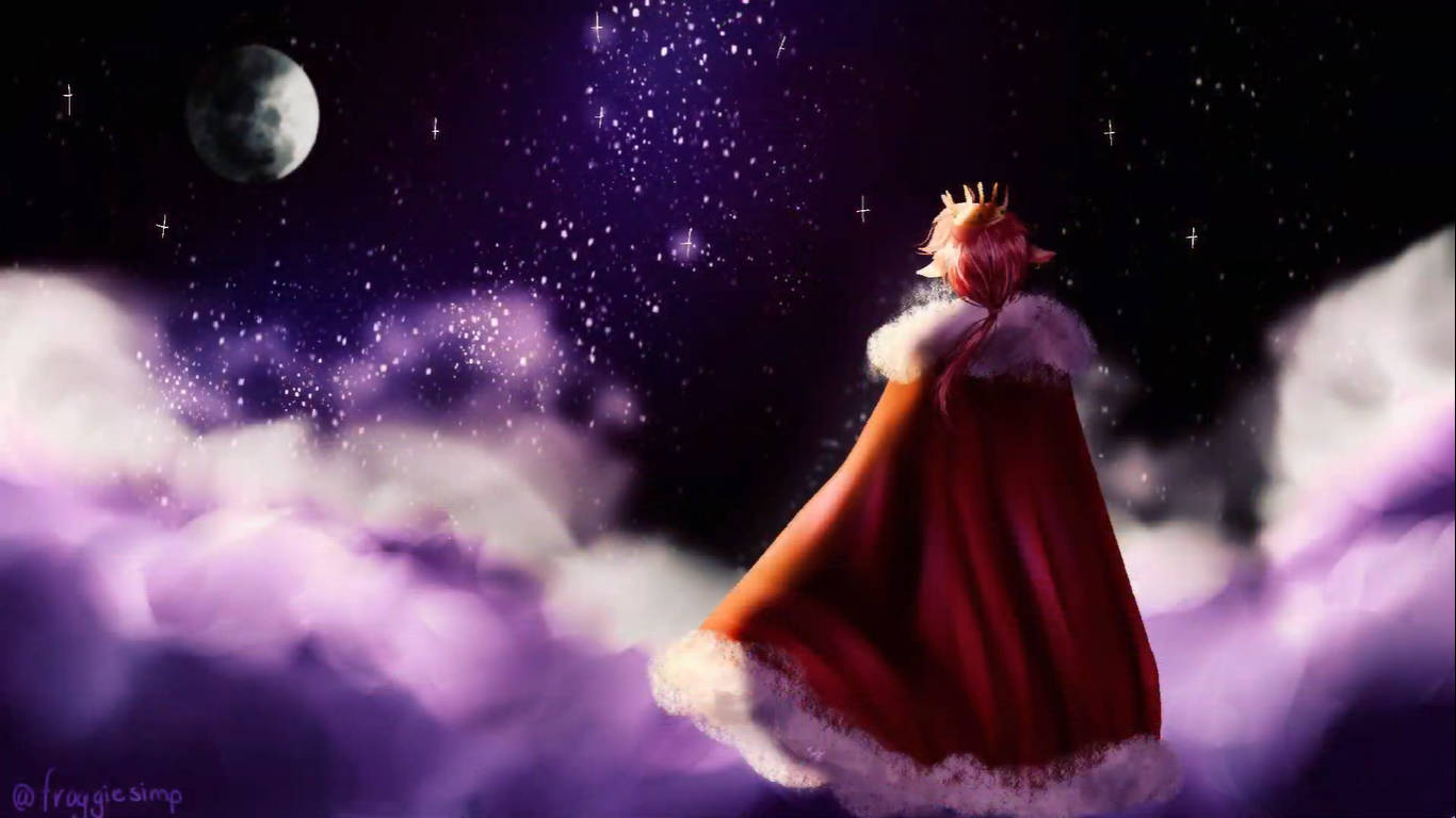 Technoblade, red cape, white fur, HD Desktop Wallpaper