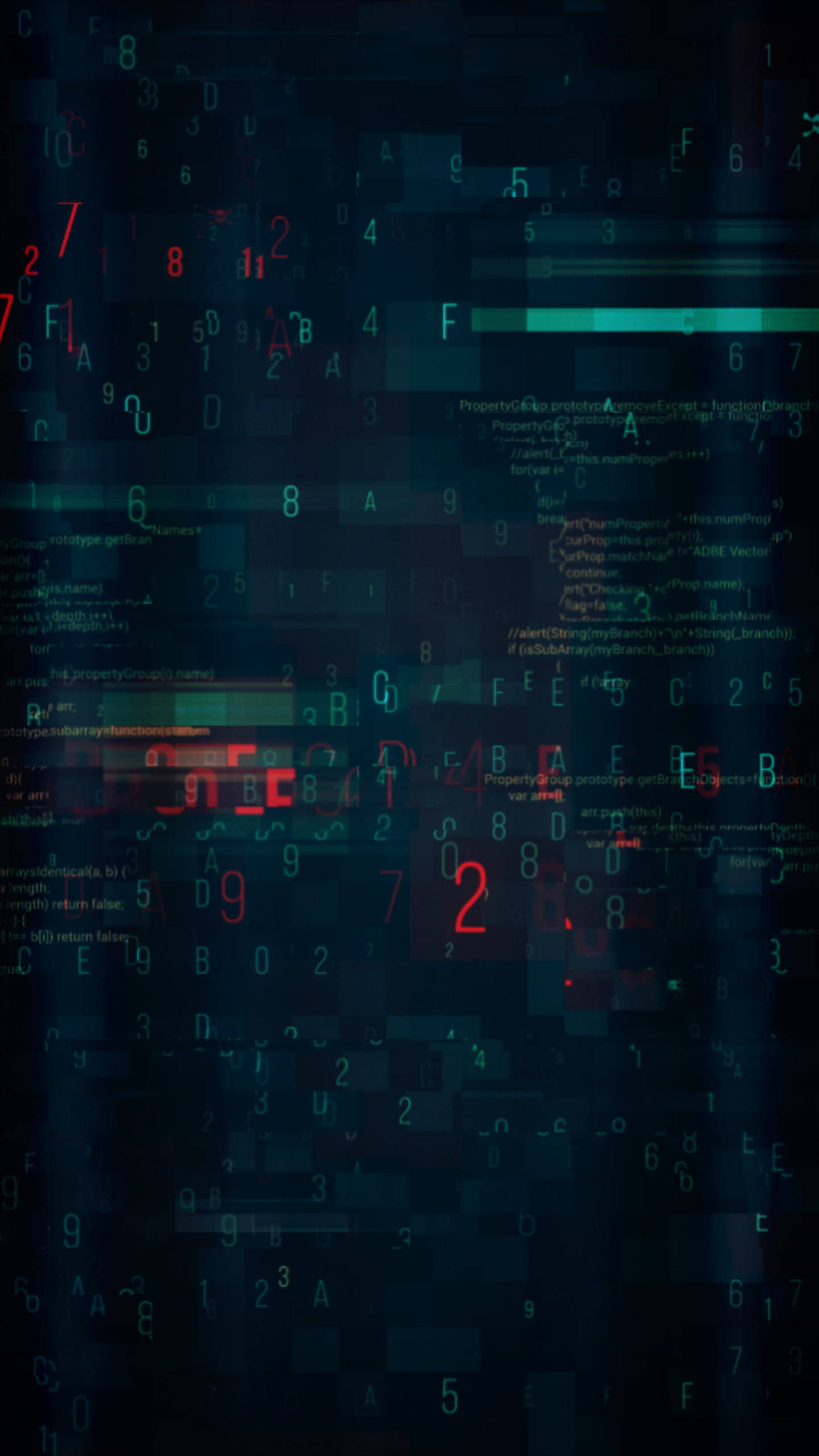 glitching codes, hacking, Android, 2K Phone Wallpaper