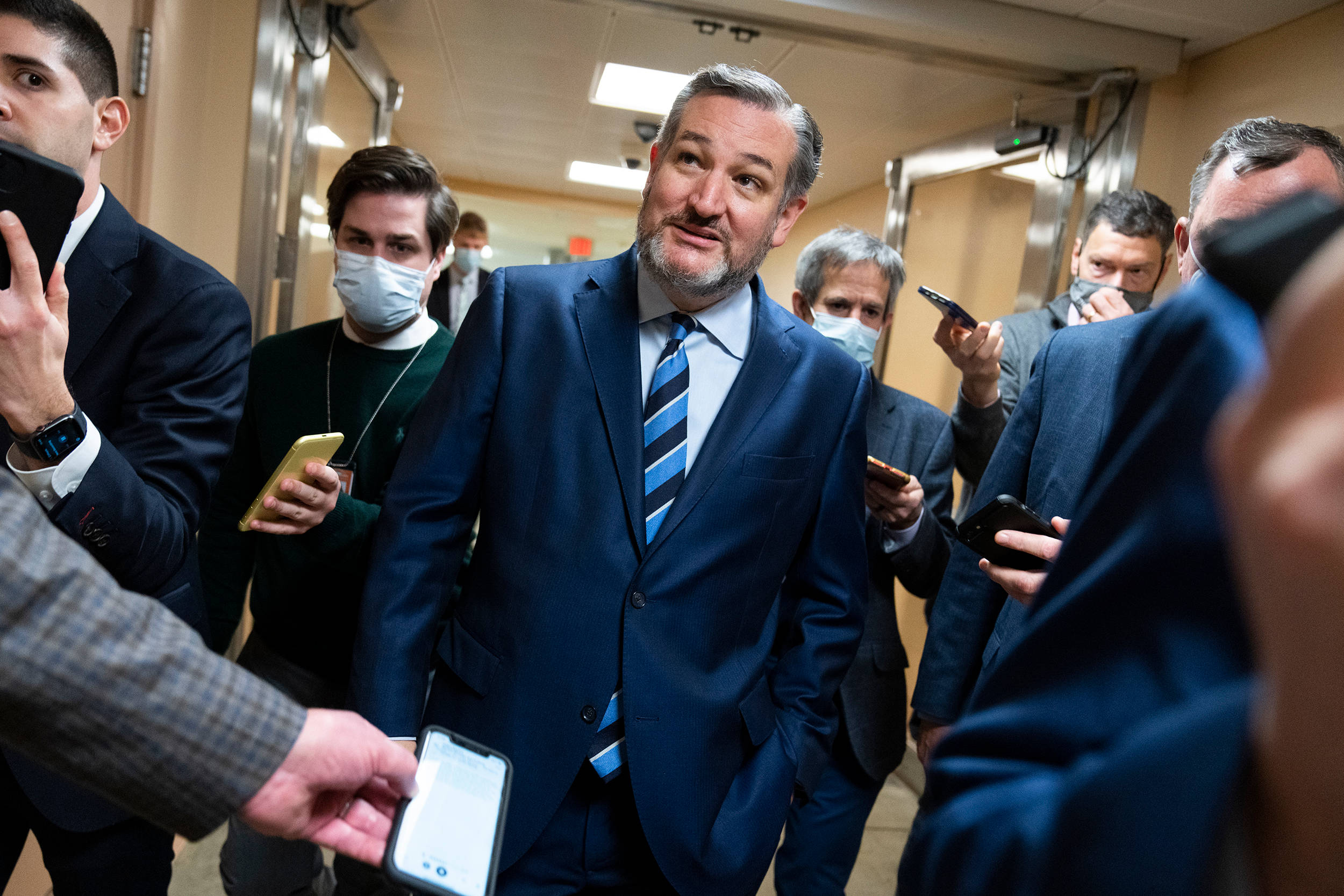 Ted Cruz, blue suit, striped tie, Full HD Desktop Wallpaper