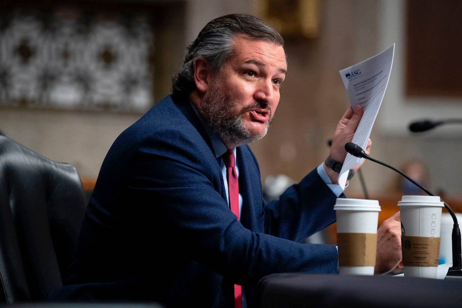 Ted Cruz, blue suit, red tie, HD Desktop Wallpaper