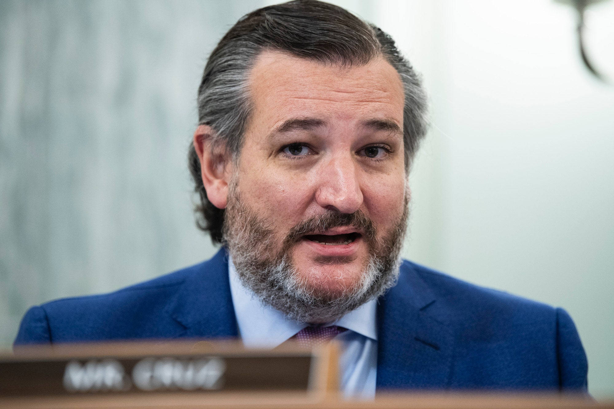 Ted Cruz, blue suit, beard, Full HD Desktop Wallpaper