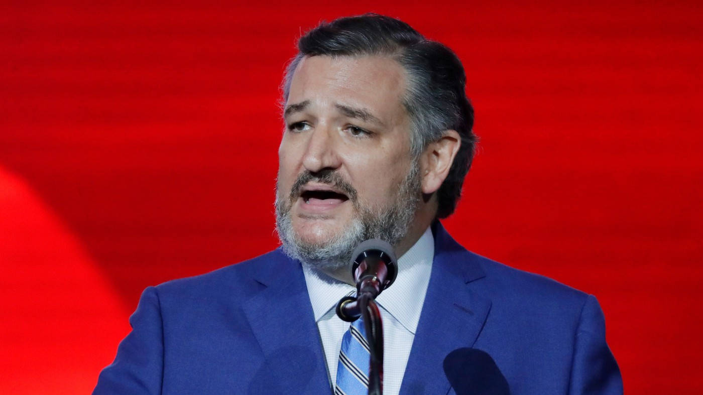 Ted Cruz, blue suit, microphone, HD Desktop Wallpaper