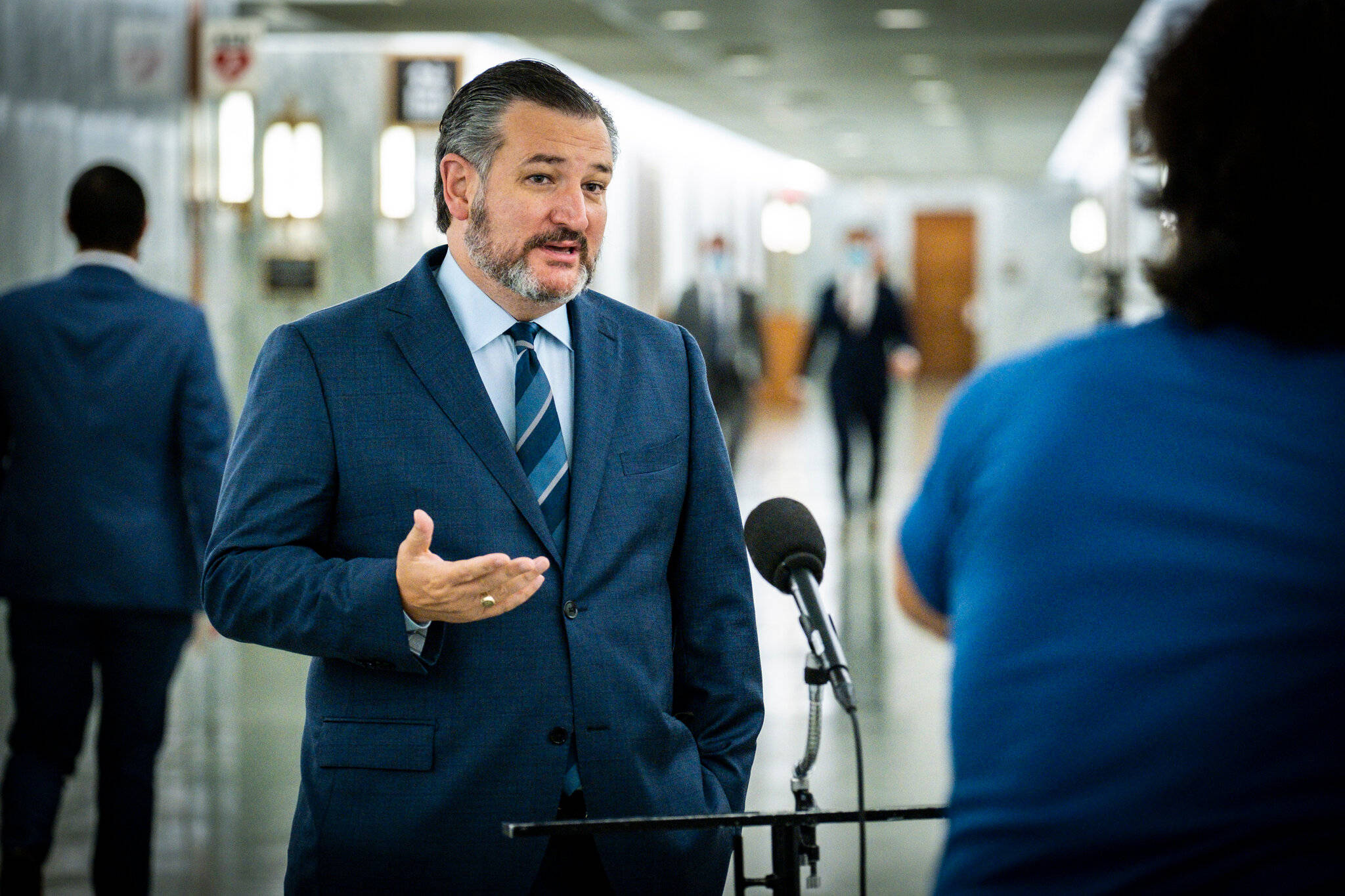 Ted Cruz, blue suit, podium, Full HD Desktop Wallpaper