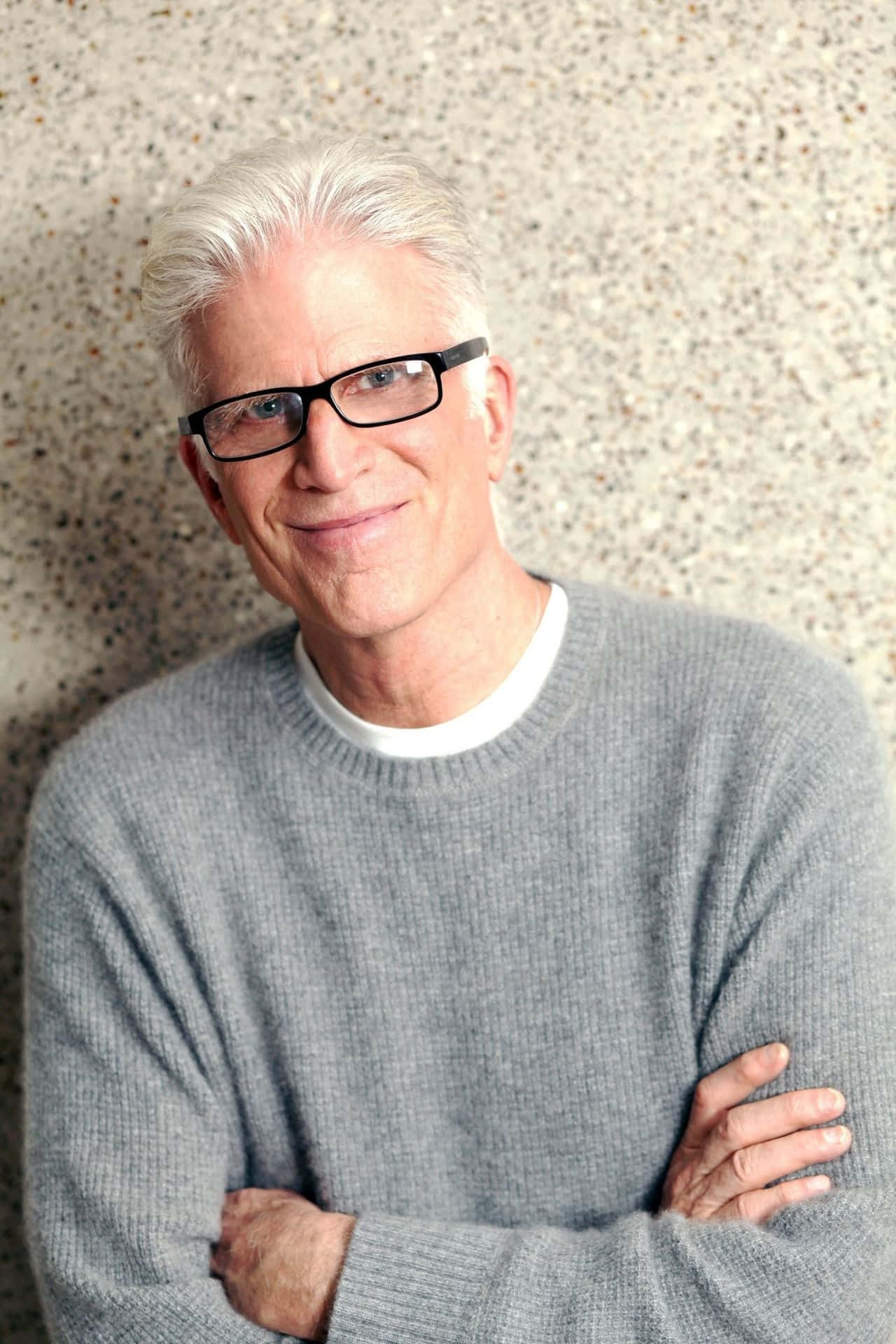 Ted Danson, white hair, black glasses, Full HD Phone Wallpaper