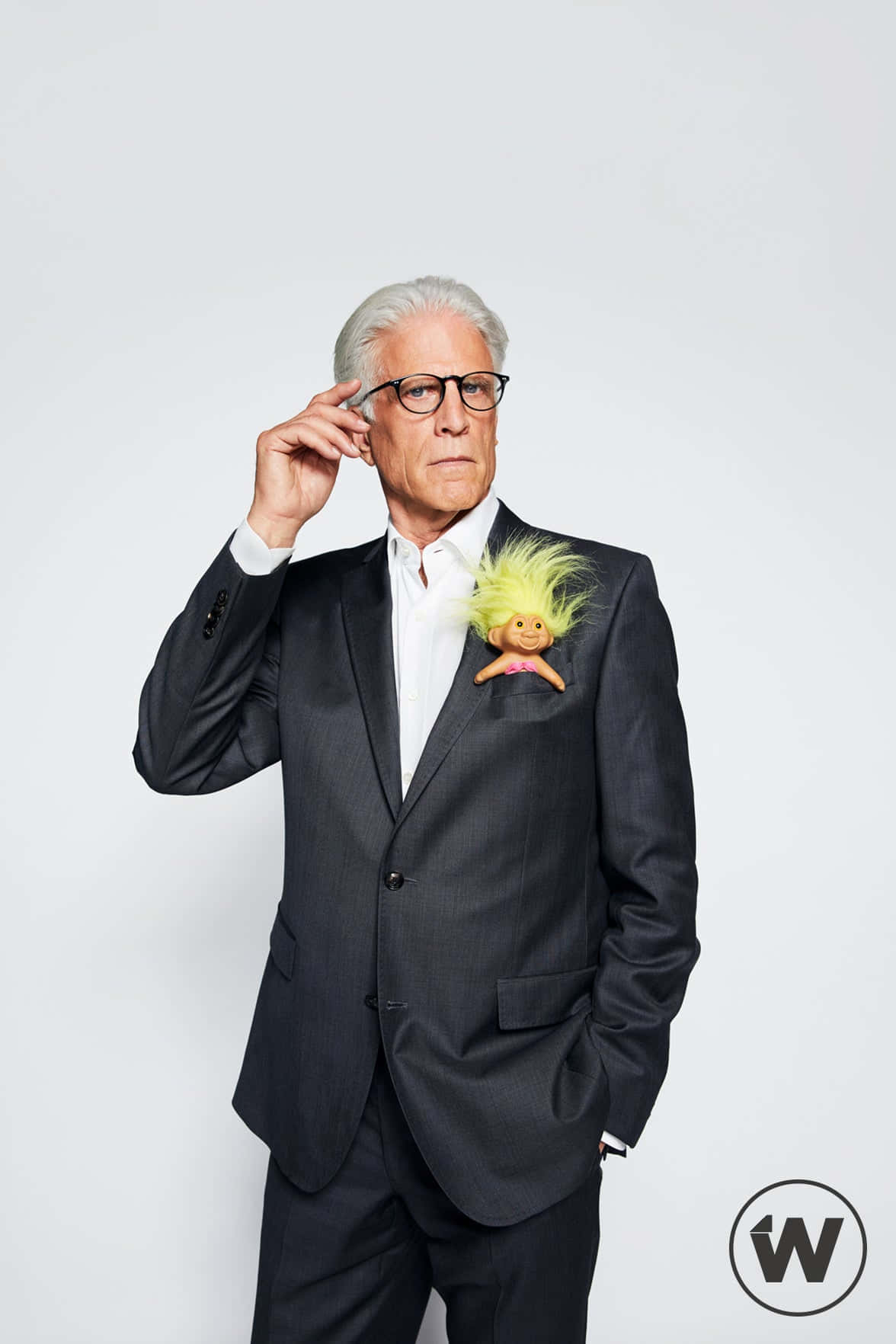 Ted Danson, dark suit, glasses, HD Phone Wallpaper