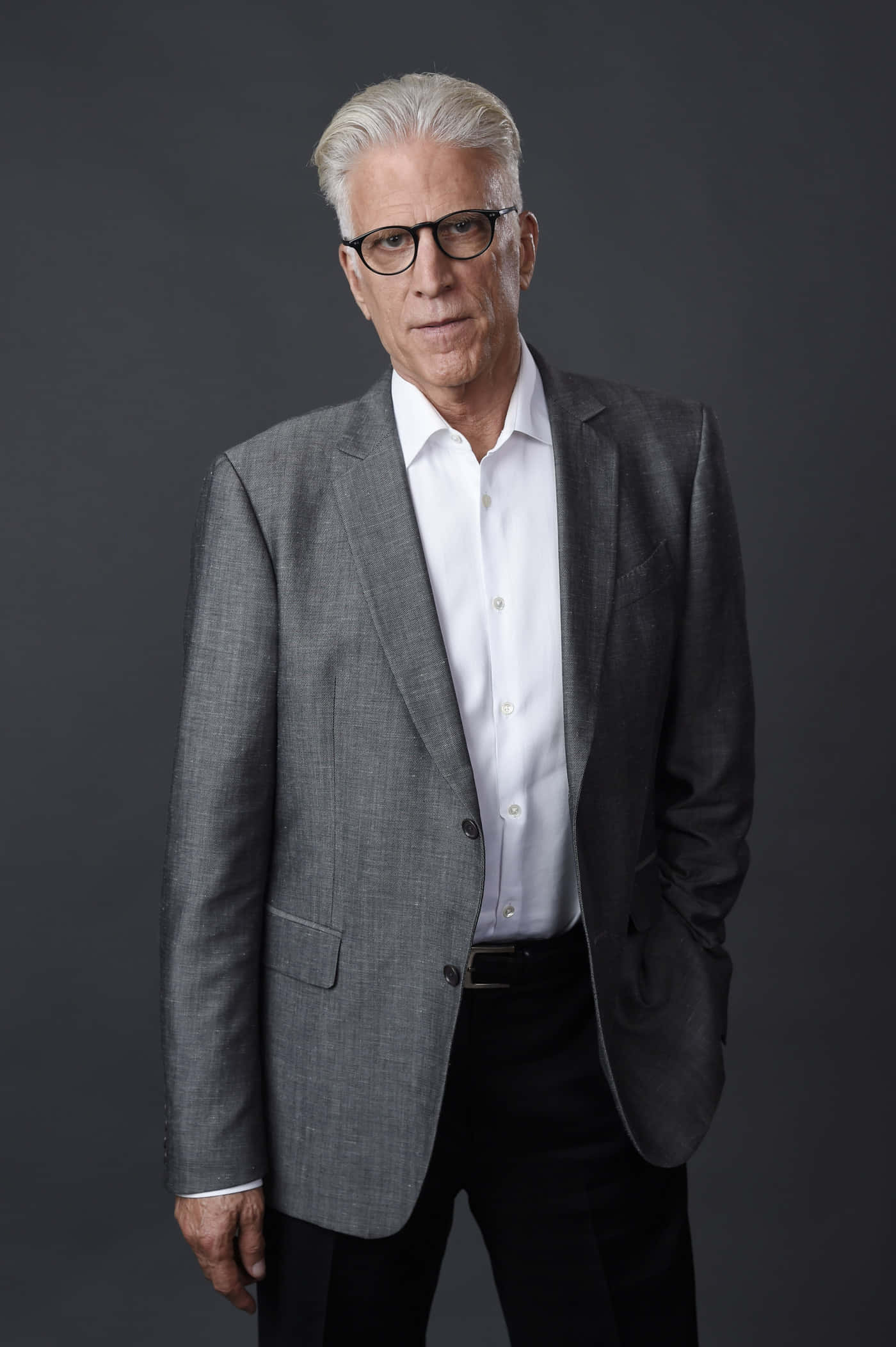 Ted Danson, gray suit, gray hair, Full HD Phone Wallpaper