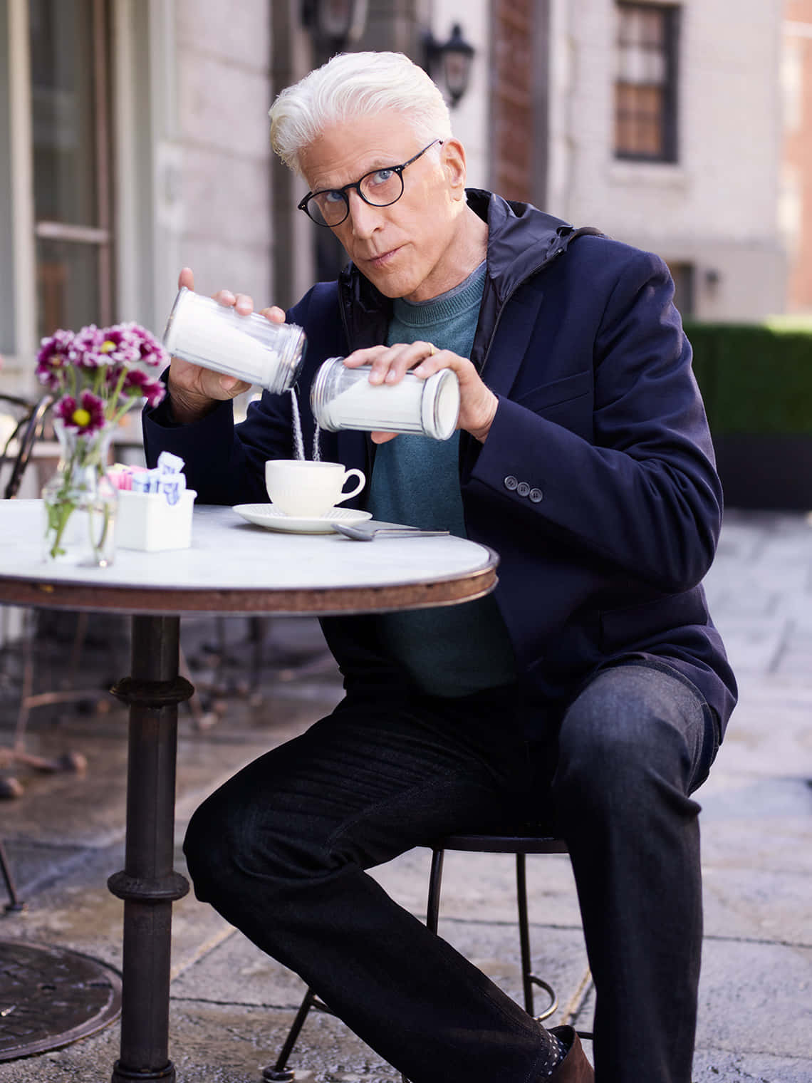 Ted Danson, white hair, glasses, HD Phone Wallpaper