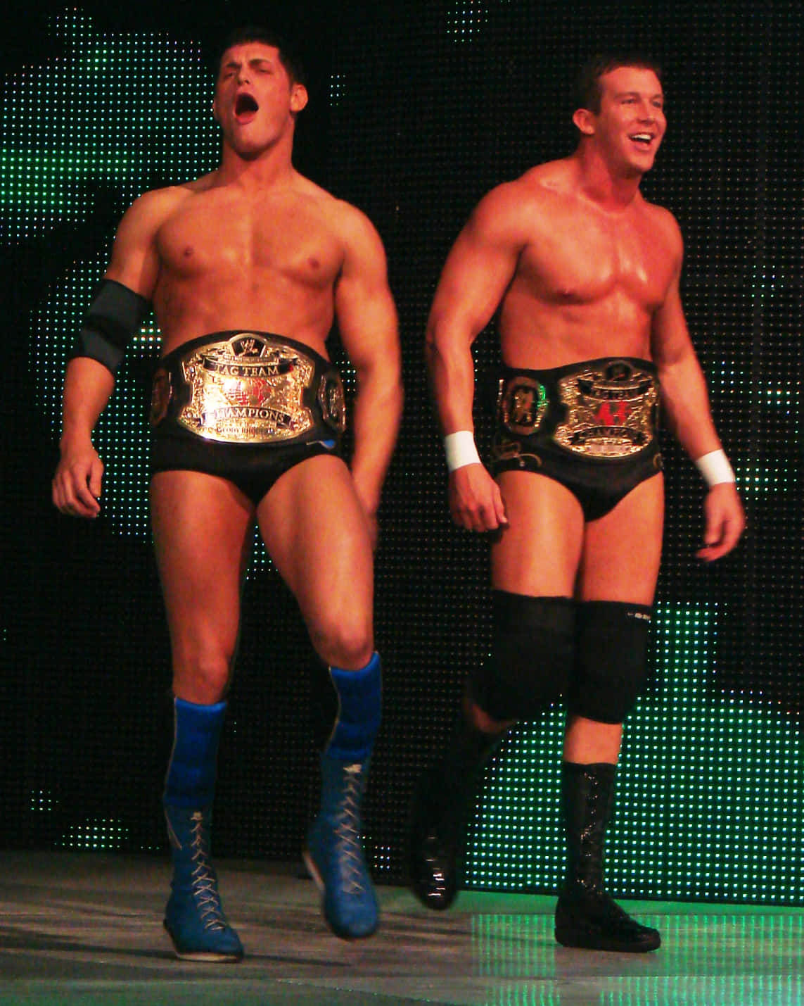 Ted Dibiase Jr., black trunks, championship belts, HD Phone Wallpaper