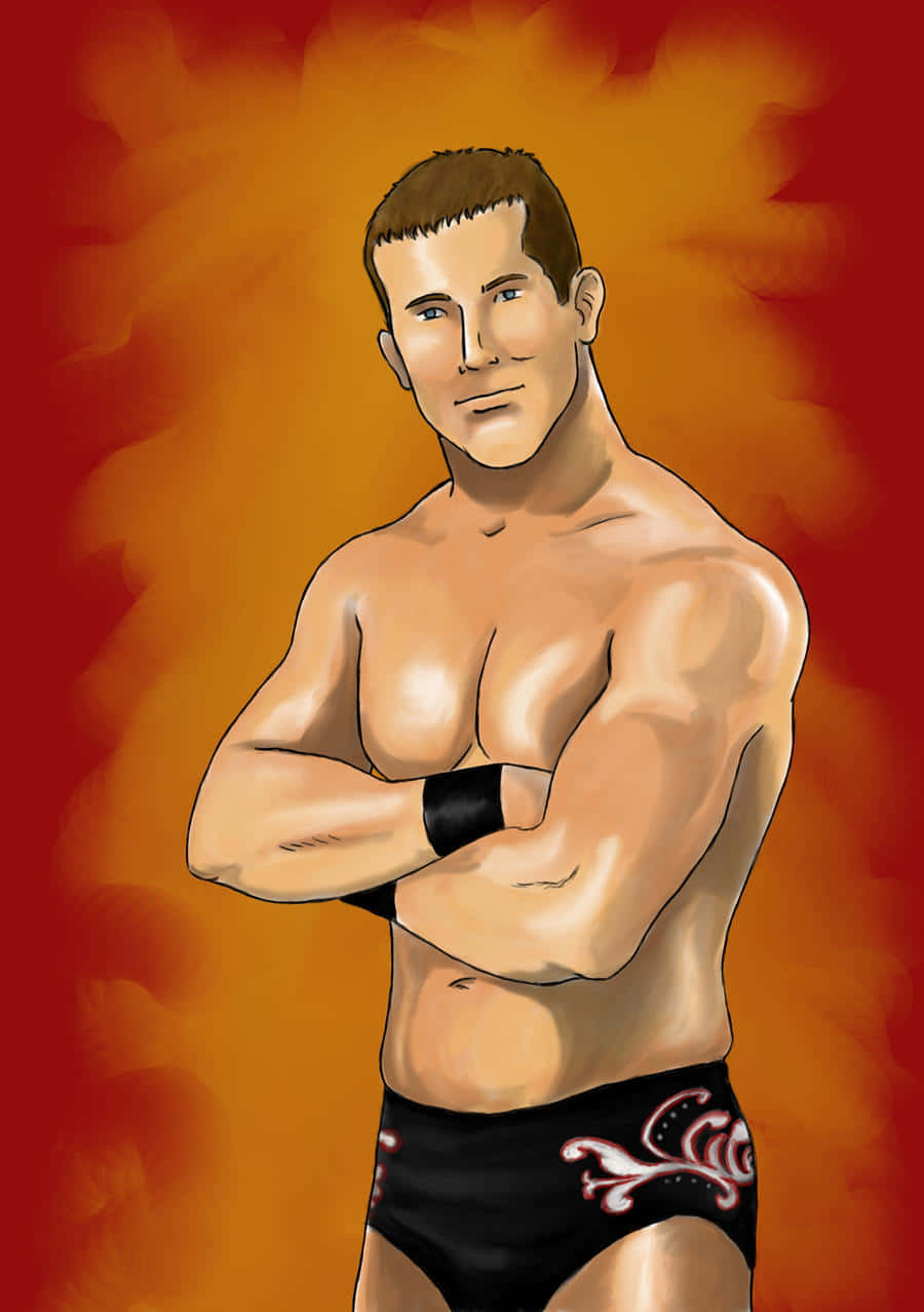 Ted Dibiase Jr., professional wrestler, fiery orange and red gradient background, SD Phone Wallpaper