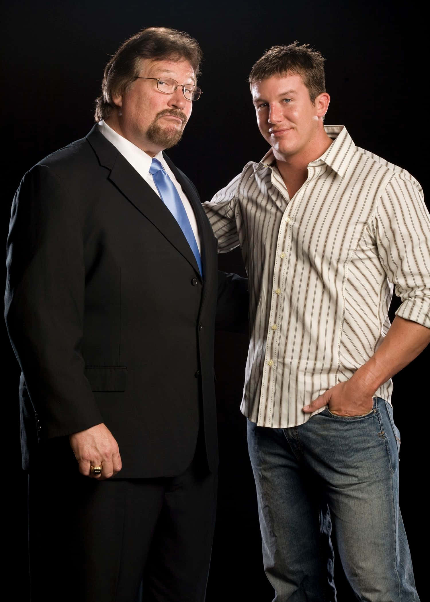 Ted Dibiase Jr., black backdrop, suit, Full HD Phone Wallpaper