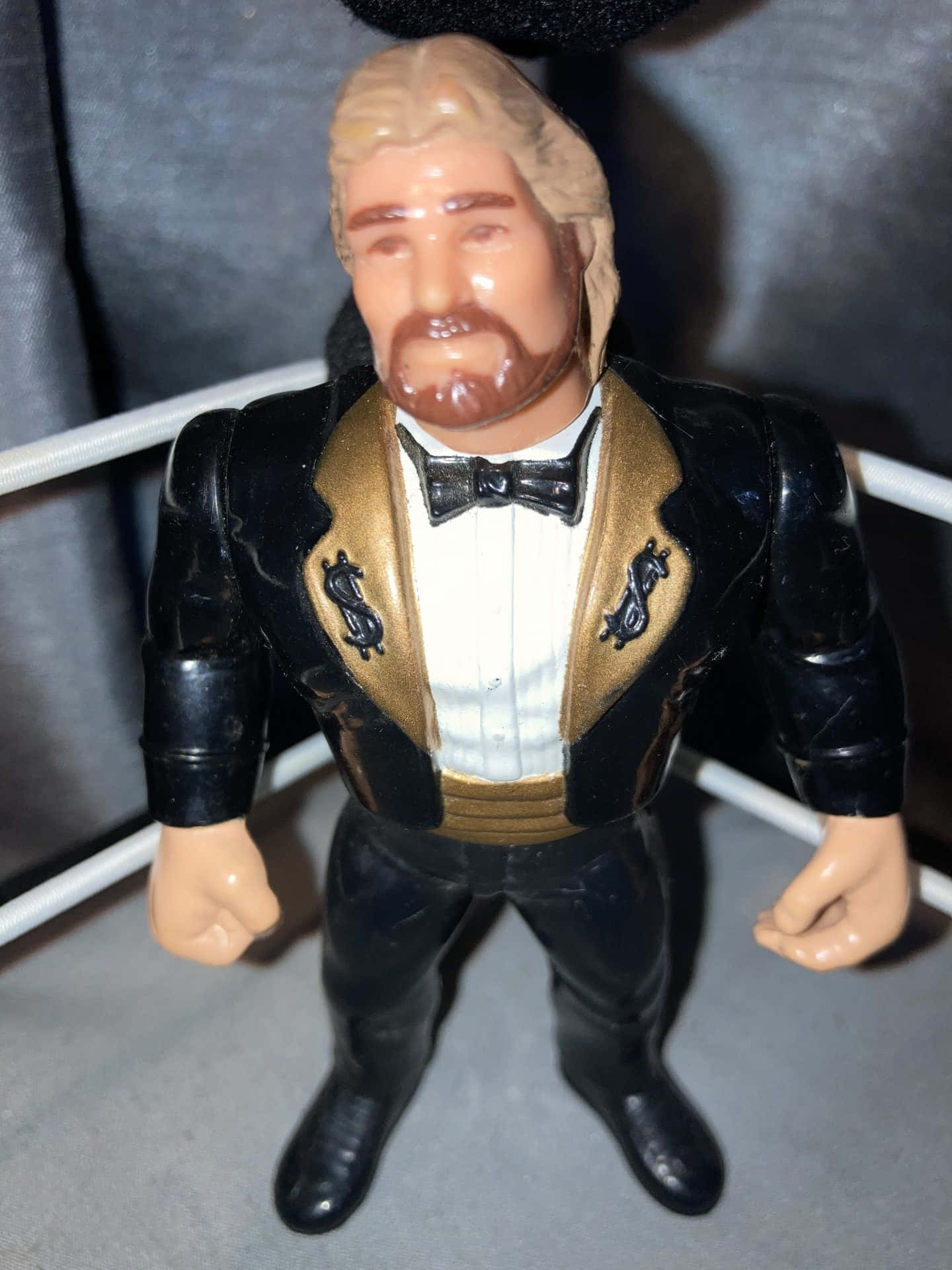 Ted Dibiase, action figure, black and gold tuxedo, Full HD Phone Wallpaper