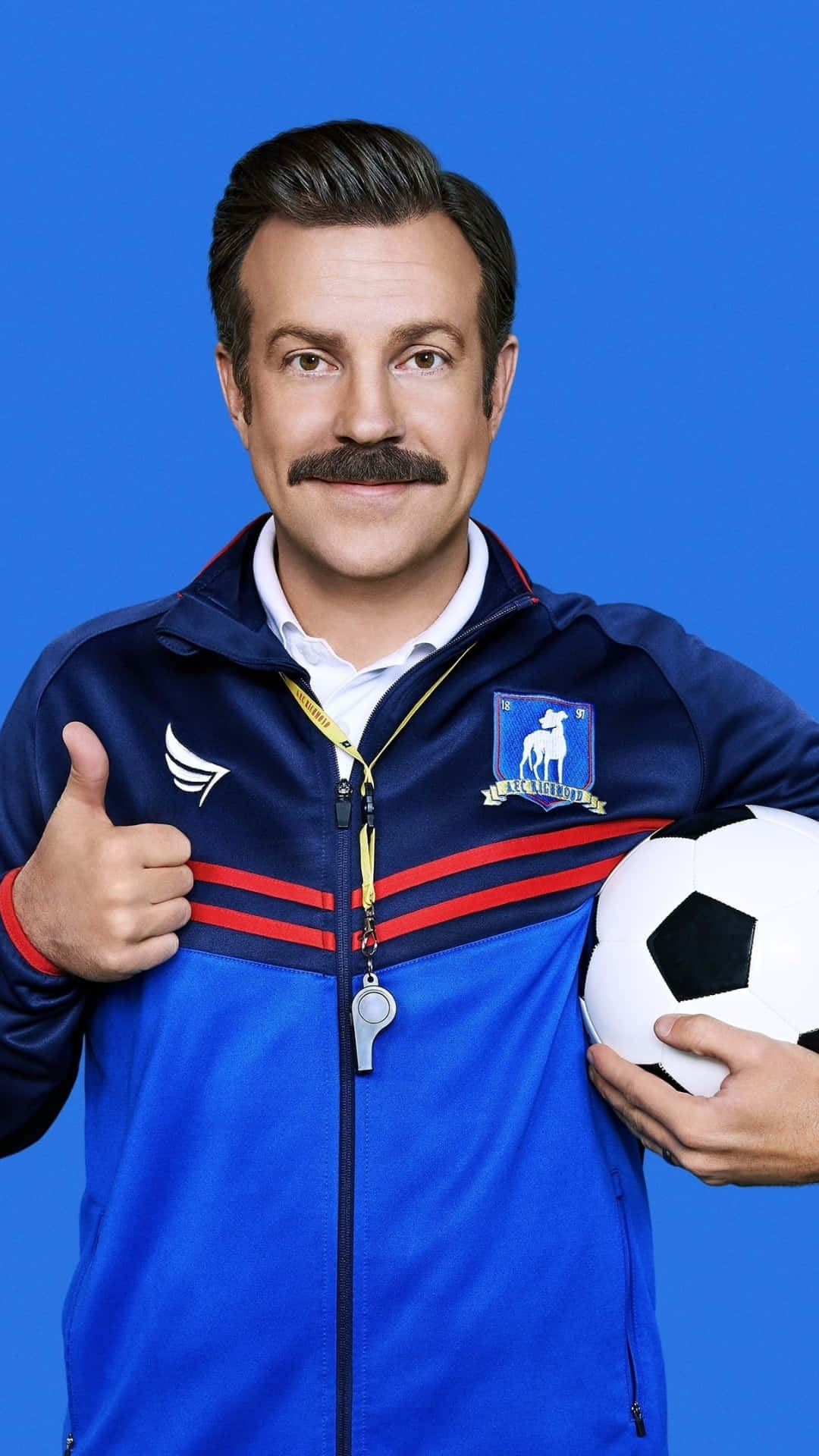 Ted Lasso, thumbs up, soccer coach, Full HD Phone Wallpaper