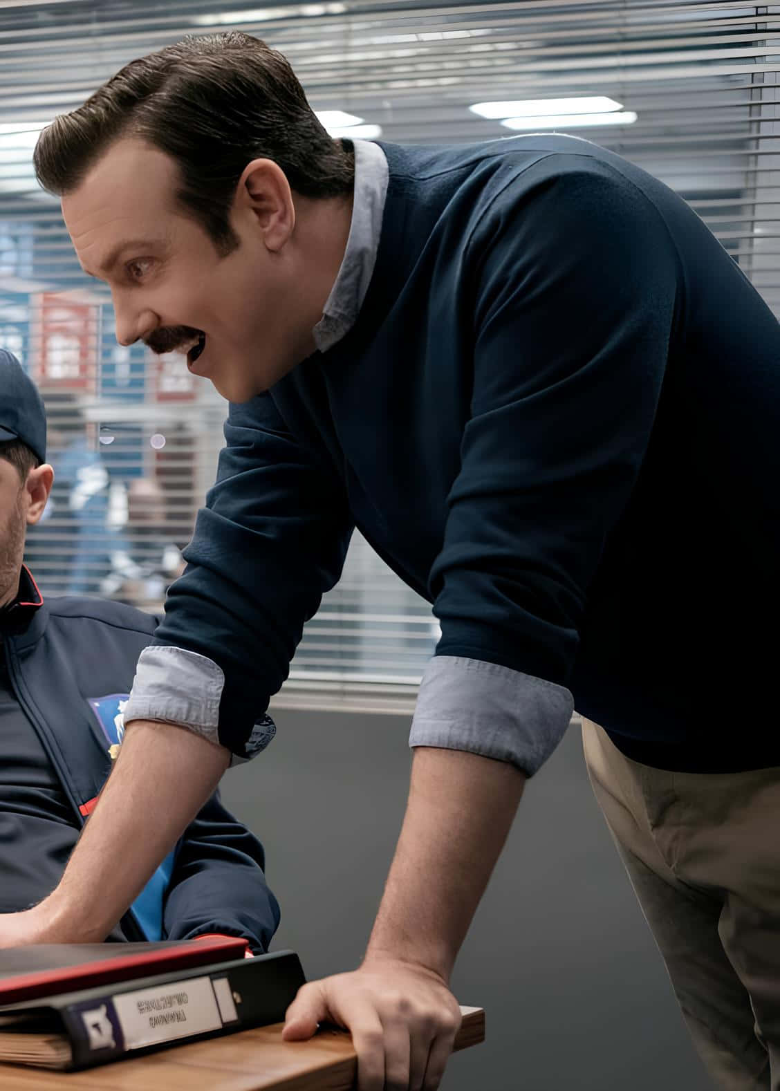 Ted Lasso, coach office, man with a mustache, HD Phone Wallpaper