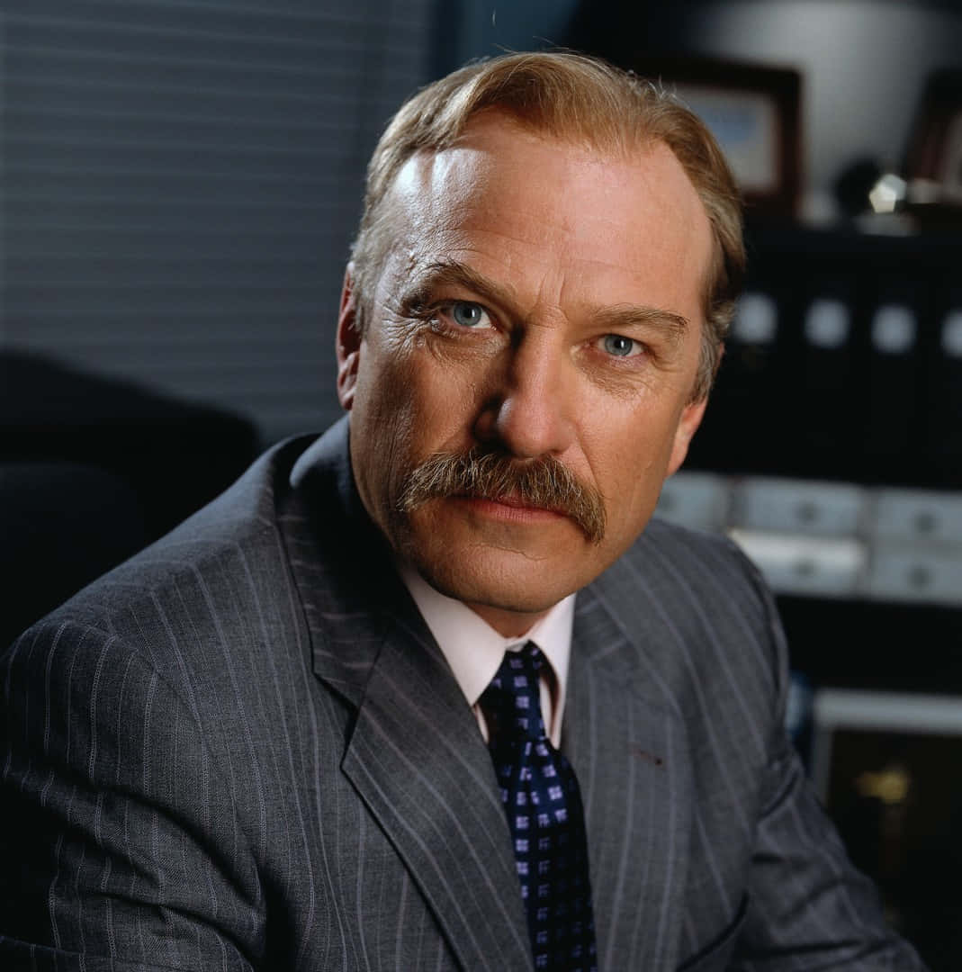 Ted Levine, pinstripe suit, mustache, SD Phone Wallpaper