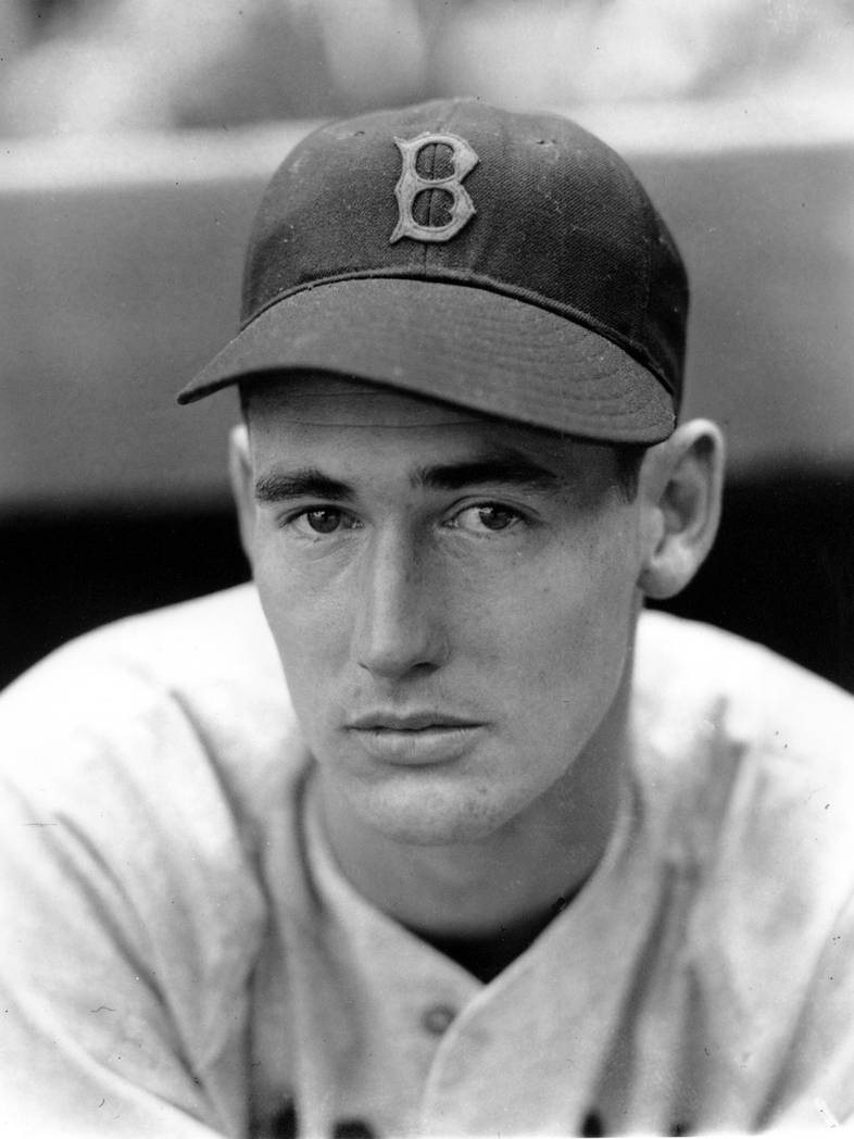 Ted Williams, black and white portrait, young baseball player, SD Phone Wallpaper