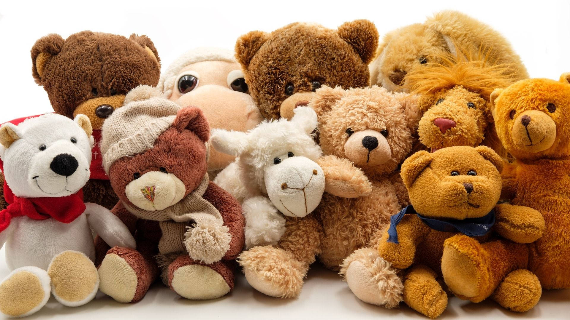 teddy bear, plush stuffed animals, bears, Full HD Desktop Wallpaper