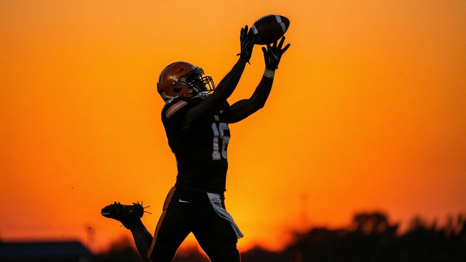 Tee Higgins, silhouette, football, Full HD Desktop Wallpaper