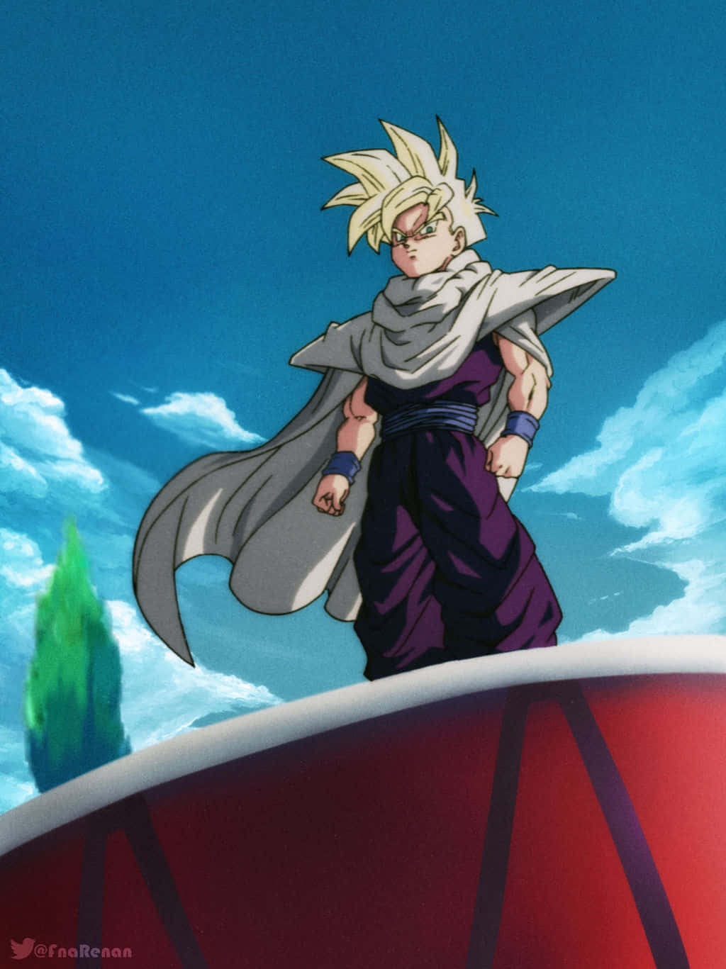 Teen Gohan, white cape, purple gi, HD Phone Wallpaper