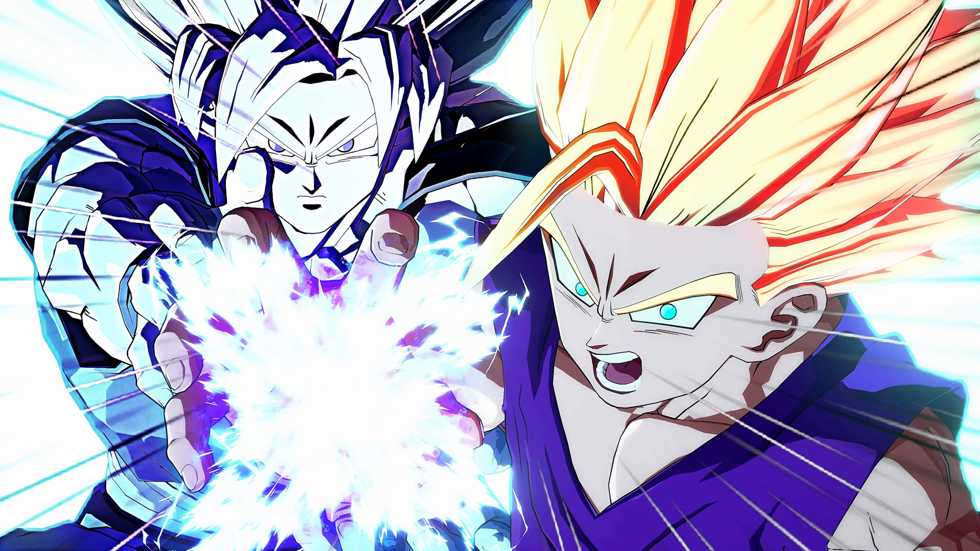 Teen Gohan, anime warriors, glowing energy blast, 2K Desktop Wallpaper