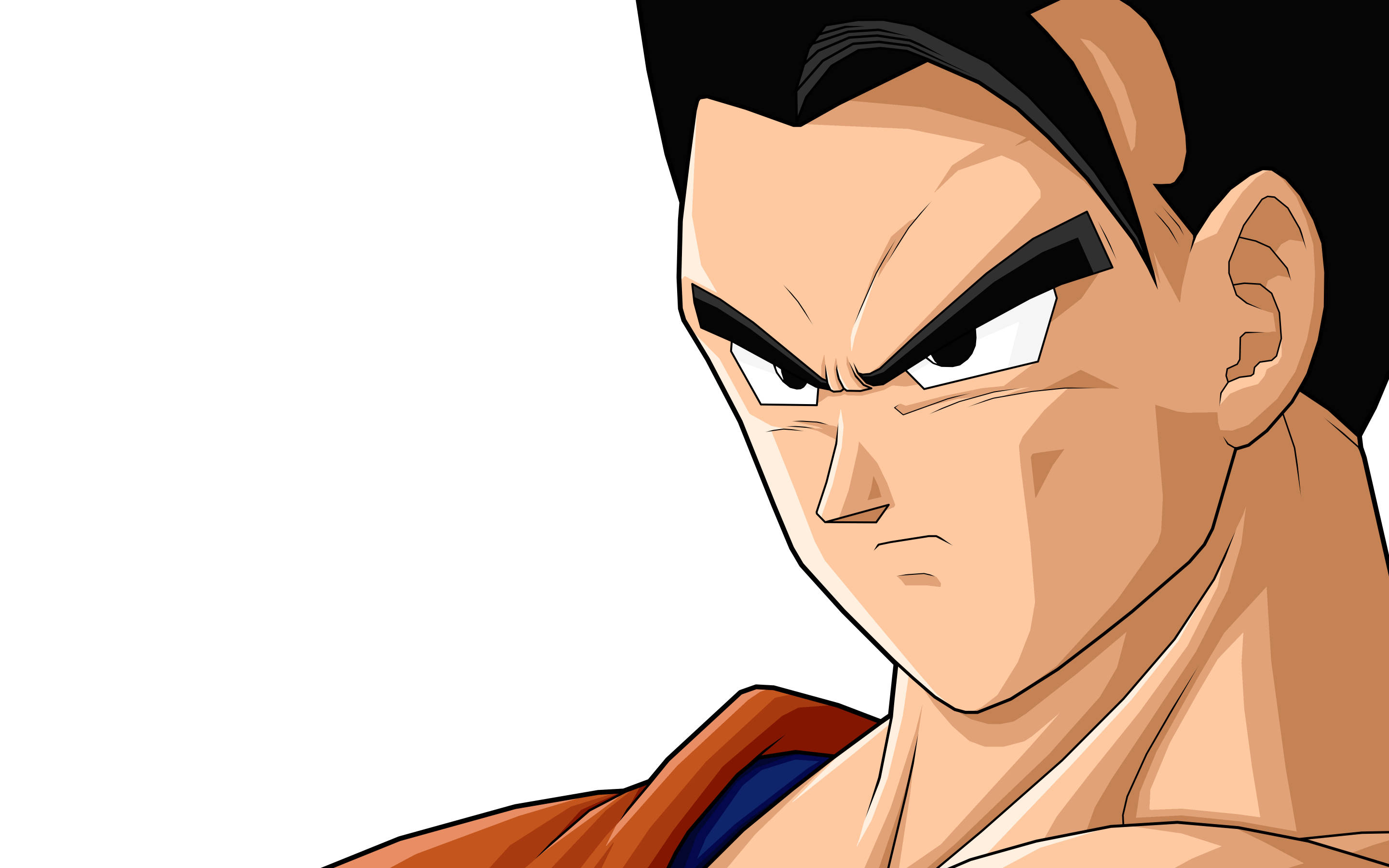 Gohan, spiky black hair, intense eyes, 2K Desktop Wallpaper