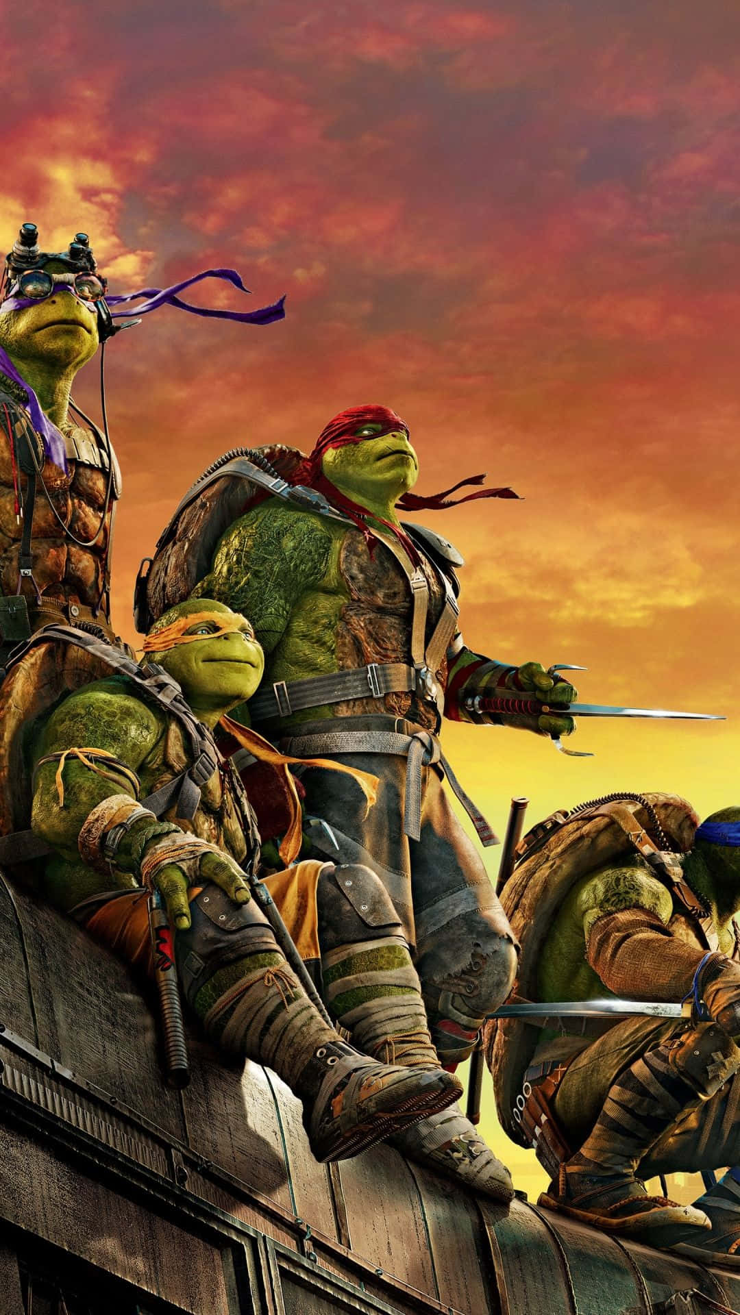Teenage Mutant Ninja Turtles, ninja turtles, rooftop, Full HD Phone Wallpaper