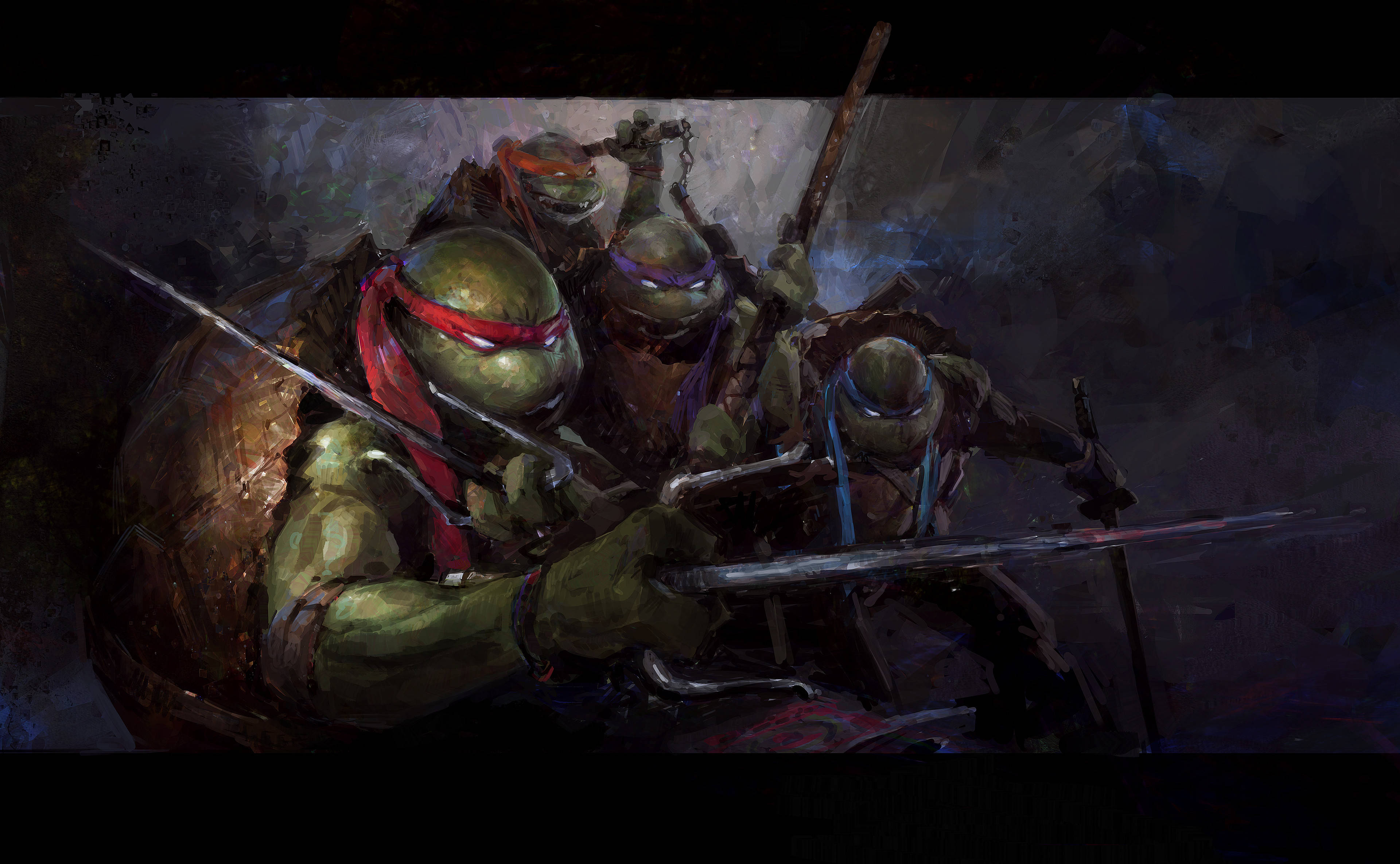 Teenage Mutant Ninja Turtles, ninja turtles, swords, 4K Desktop Wallpaper