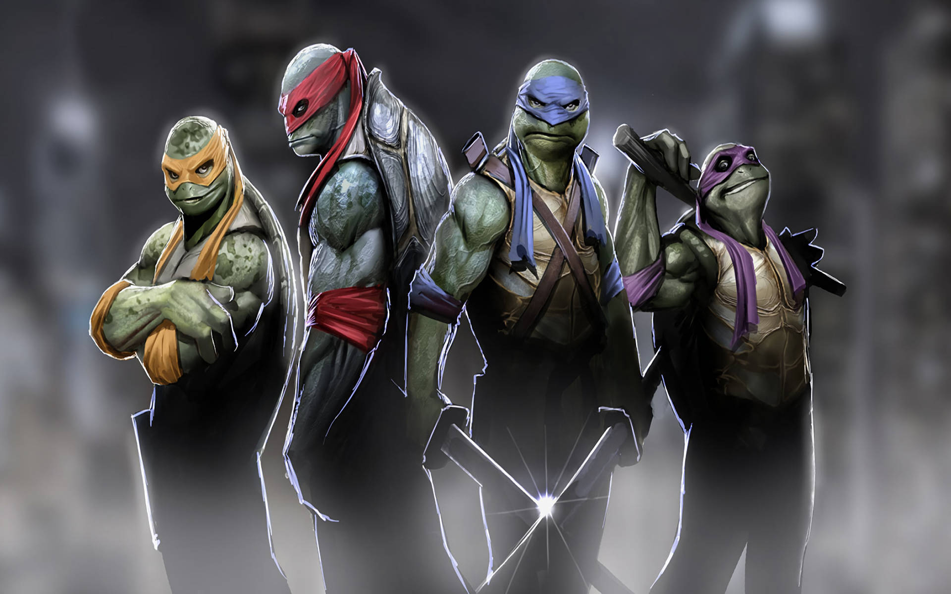 Teenage Mutant Ninja Turtles, ninja turtles, urban alleyway, Full HD Desktop Wallpaper