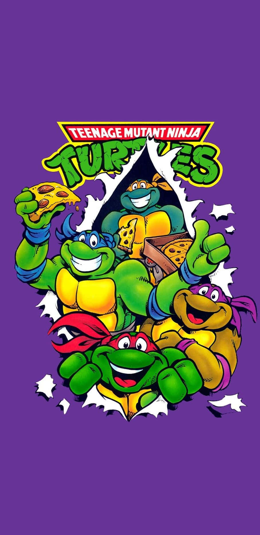 Teenage Mutant Ninja Turtles, comic book, pizza slices, HD Phone Wallpaper
