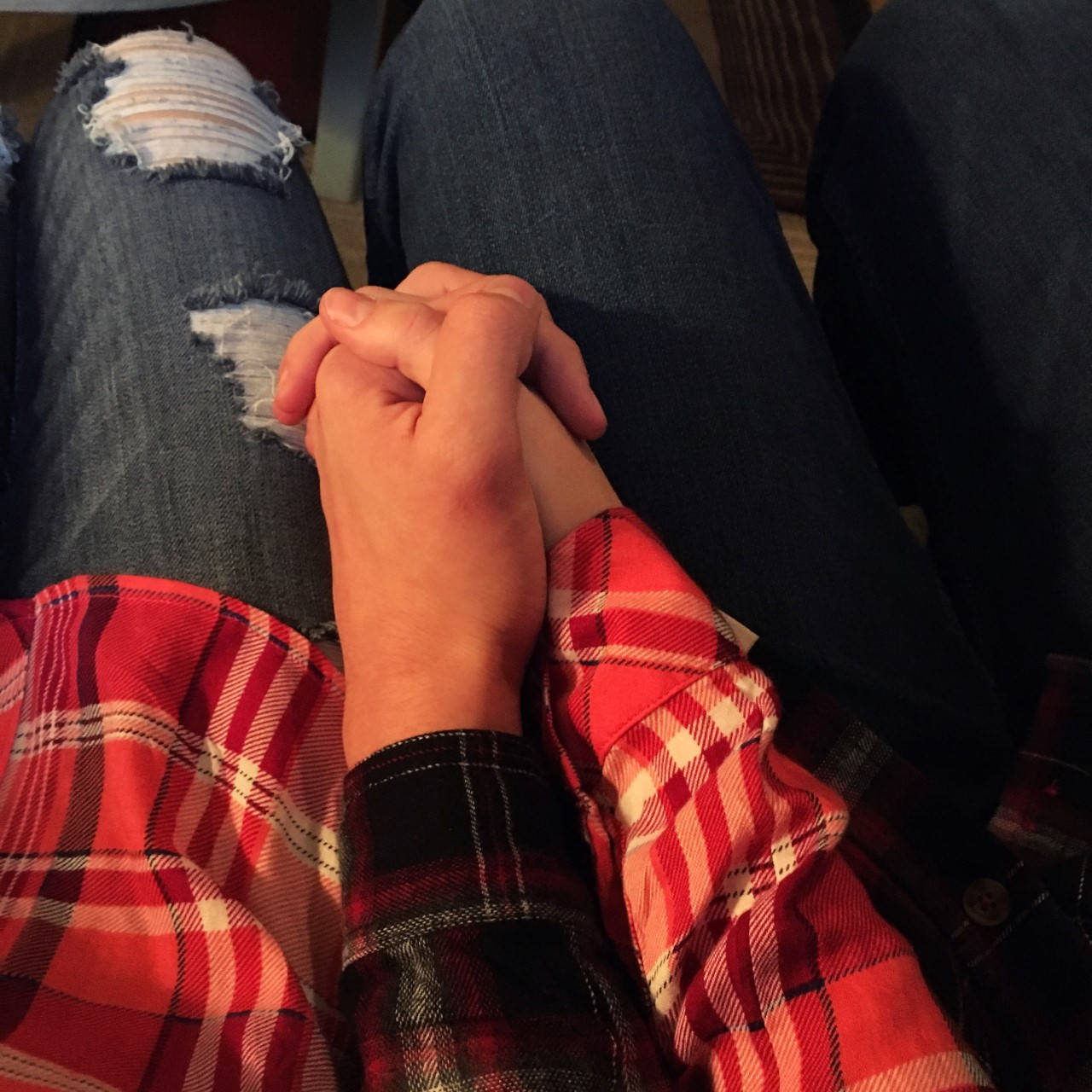 Teenage, red plaid shirt, denim jeans, HD Desktop Wallpaper