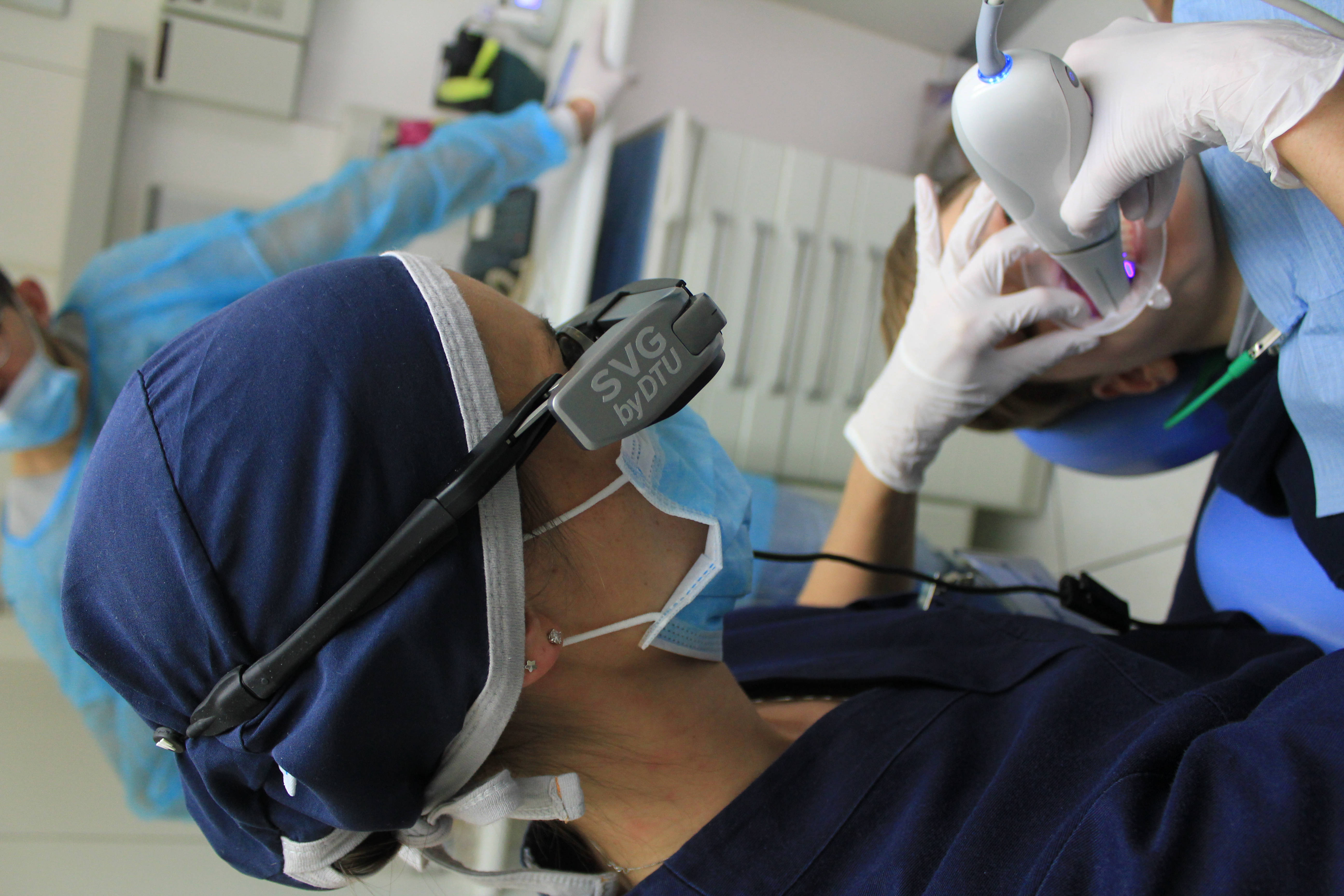dentist, blue scrubs, gloves, 5K Desktop Wallpaper