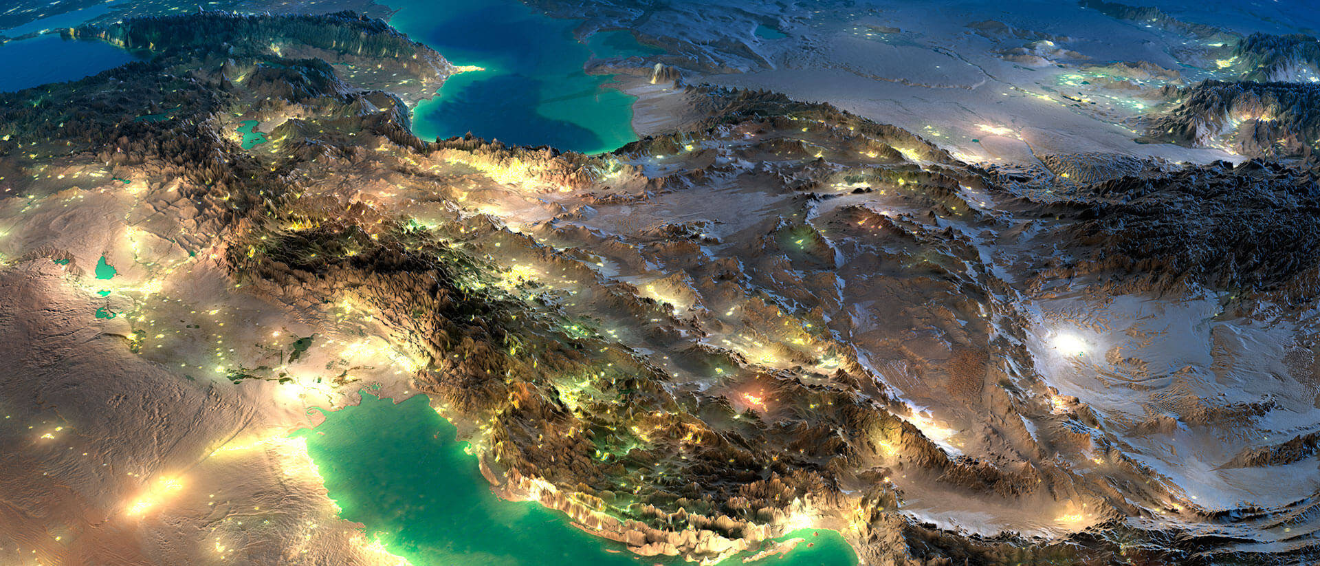 Tehran, satellite view, night view, Full HD Desktop Wallpaper