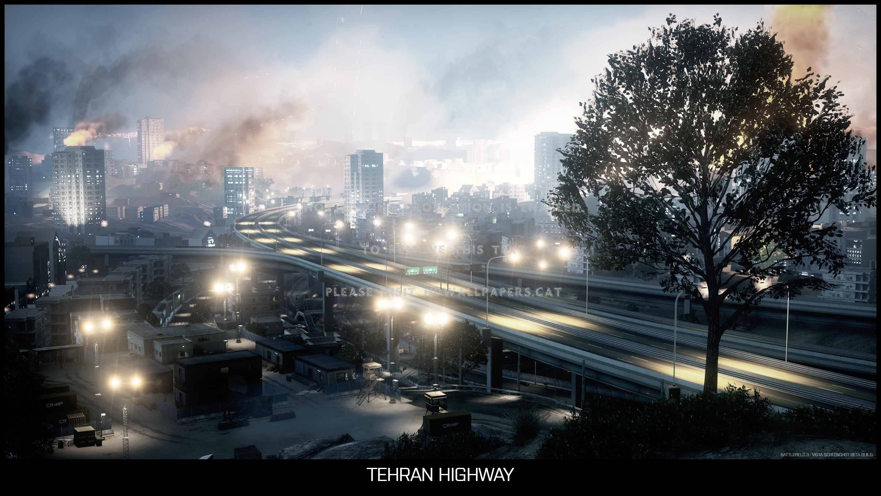 Tehran, highway, dusk, 2K Desktop Wallpaper