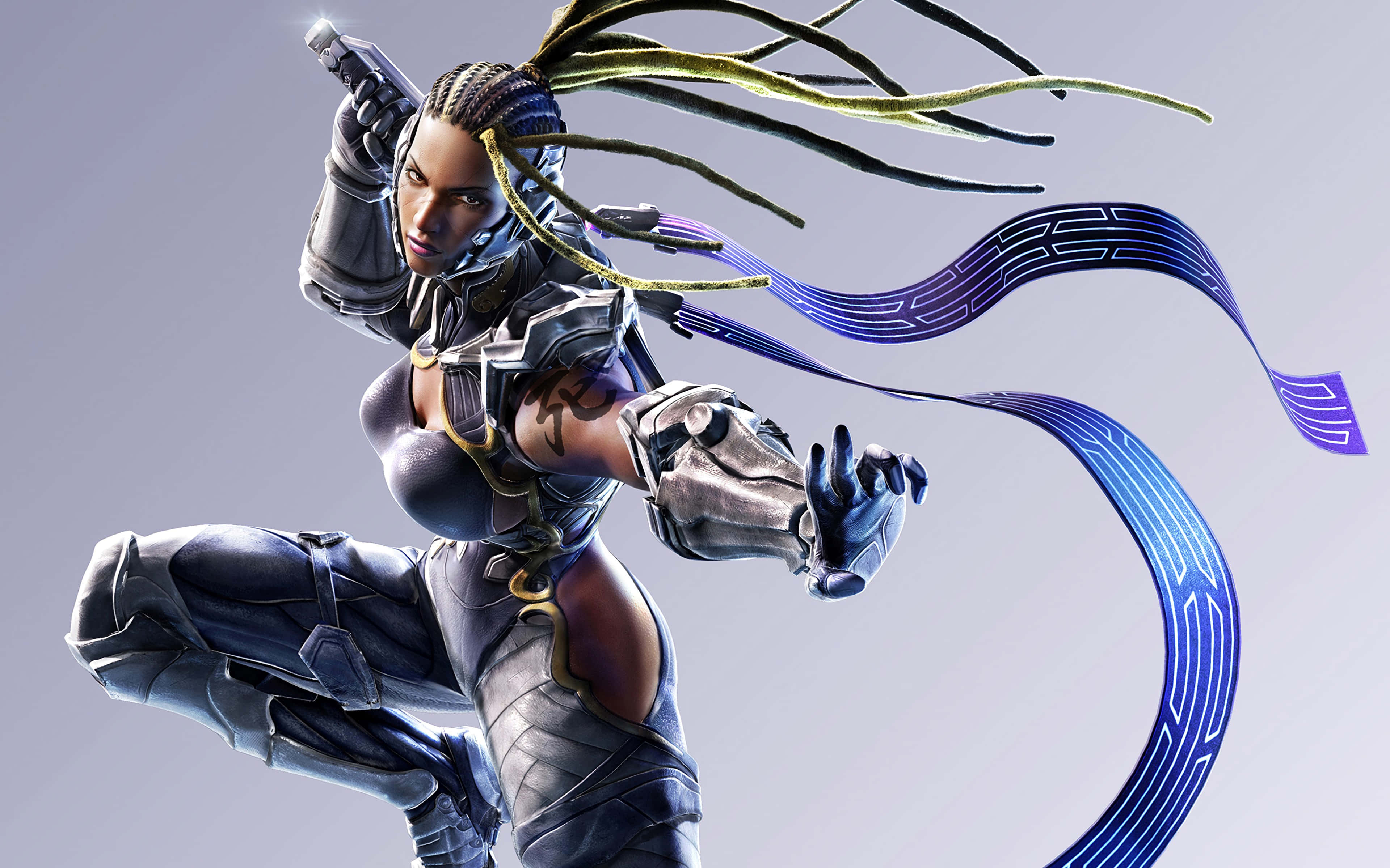 Tekken Characters, female warrior, futuristic armor, 4K Desktop Wallpaper