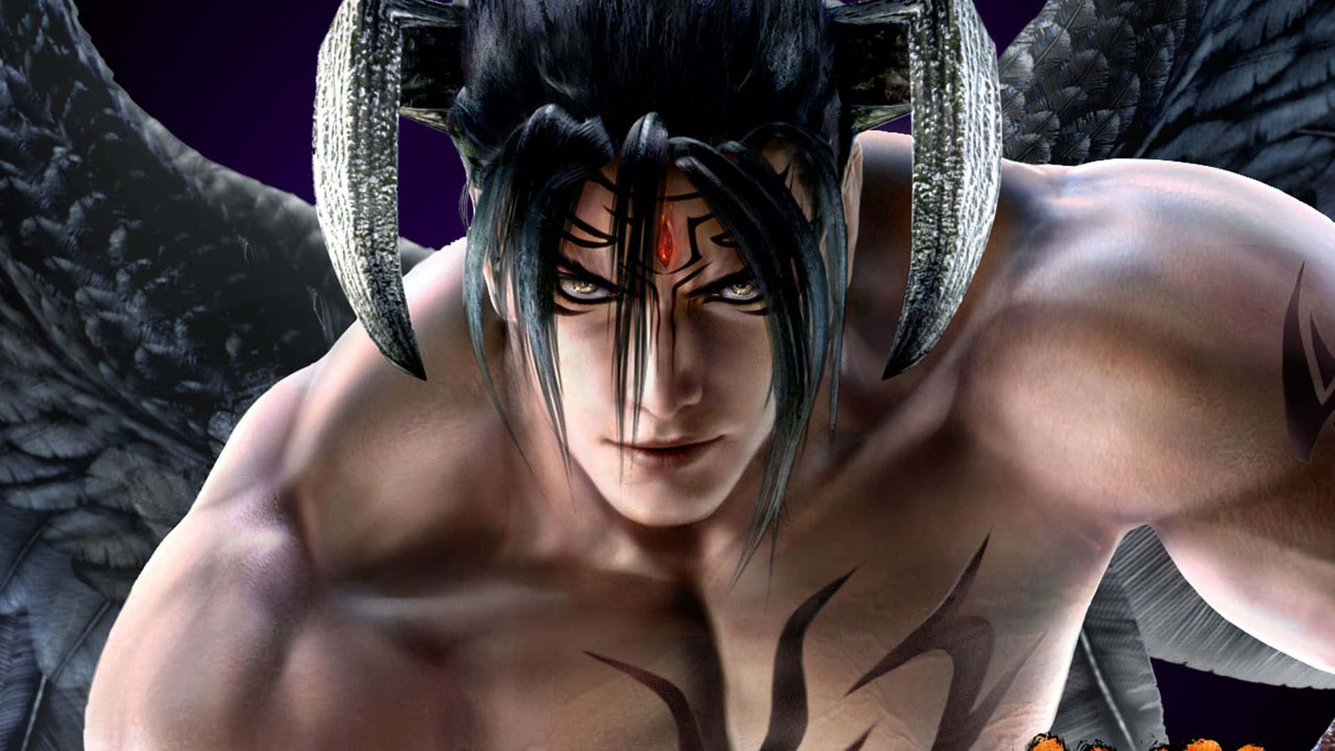 Tekken Characters, anime demon, black wings, Full HD Desktop Wallpaper