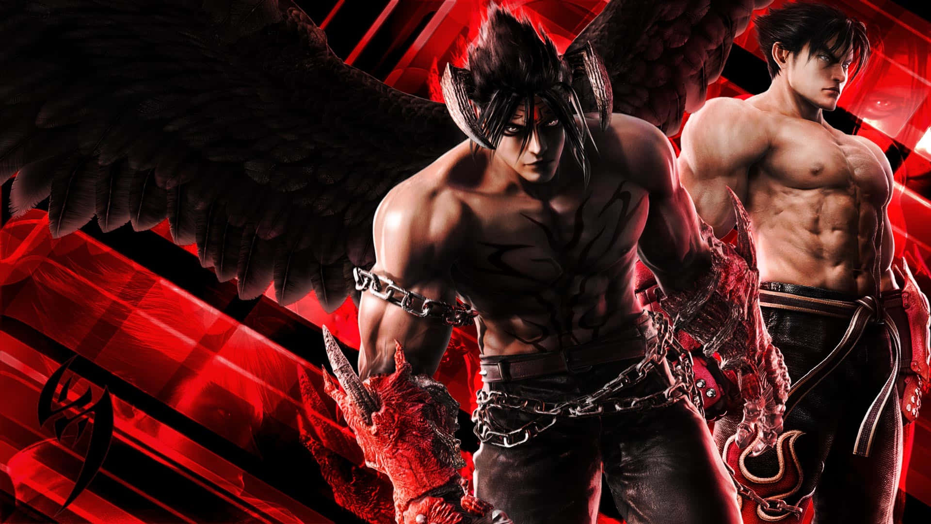 Tekken Characters, black wings, chains, Full HD Desktop Wallpaper