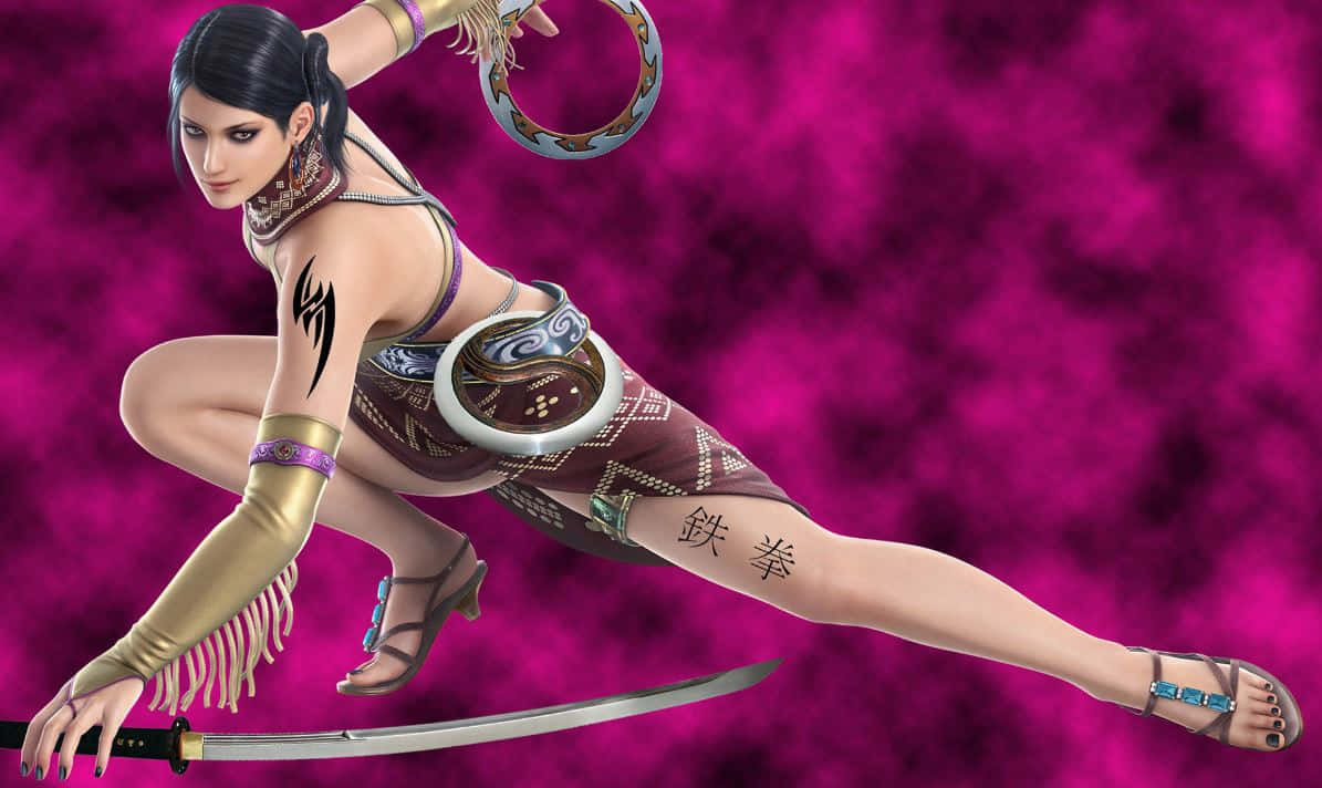 Tekken Characters, anime warrior woman, tribal gear, SD Desktop Wallpaper