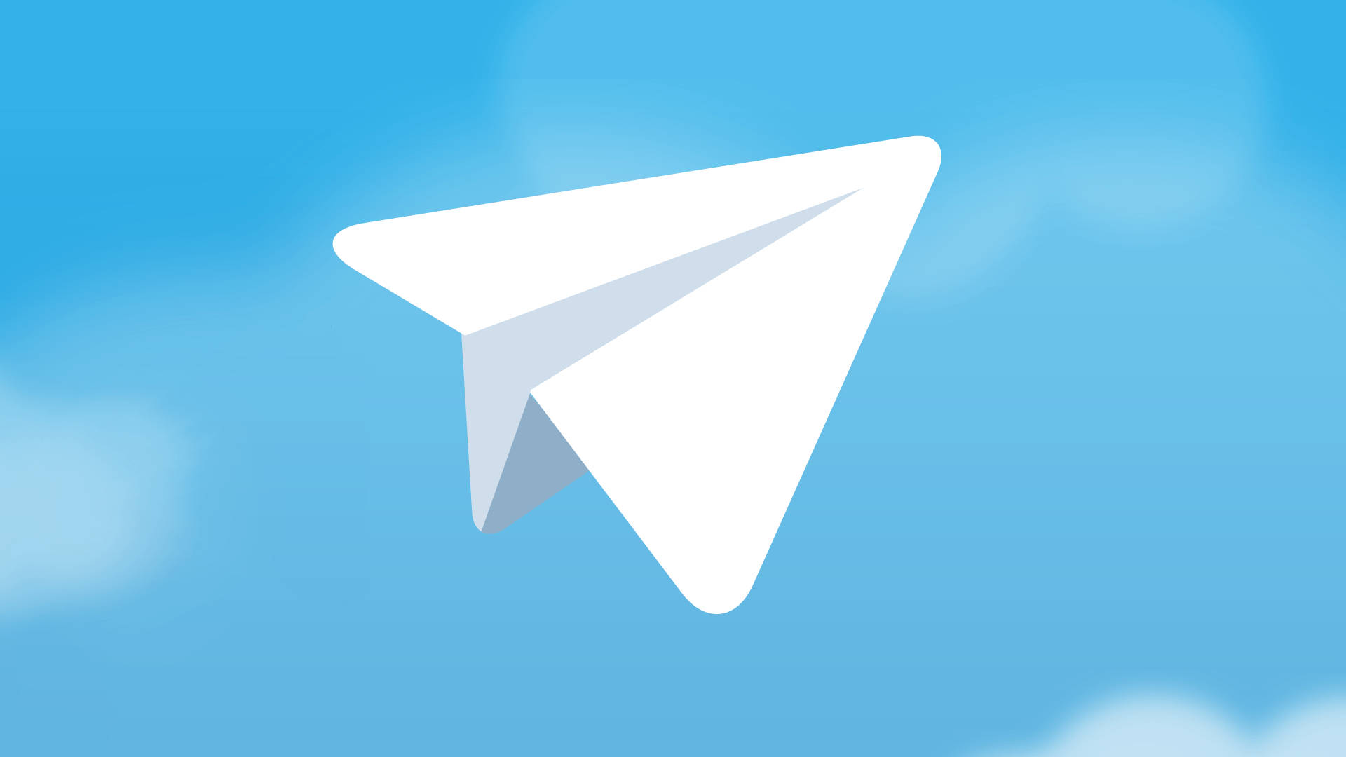 Telegram, zoomed in plane, crisp white paper airplane, Full HD Desktop Wallpaper