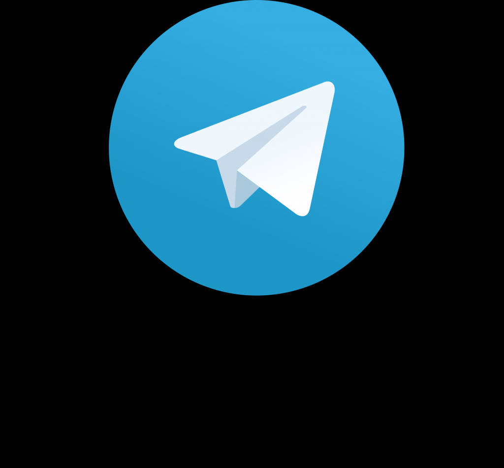 Telegram, white paper airplane icon, blue circle, SD Desktop Wallpaper