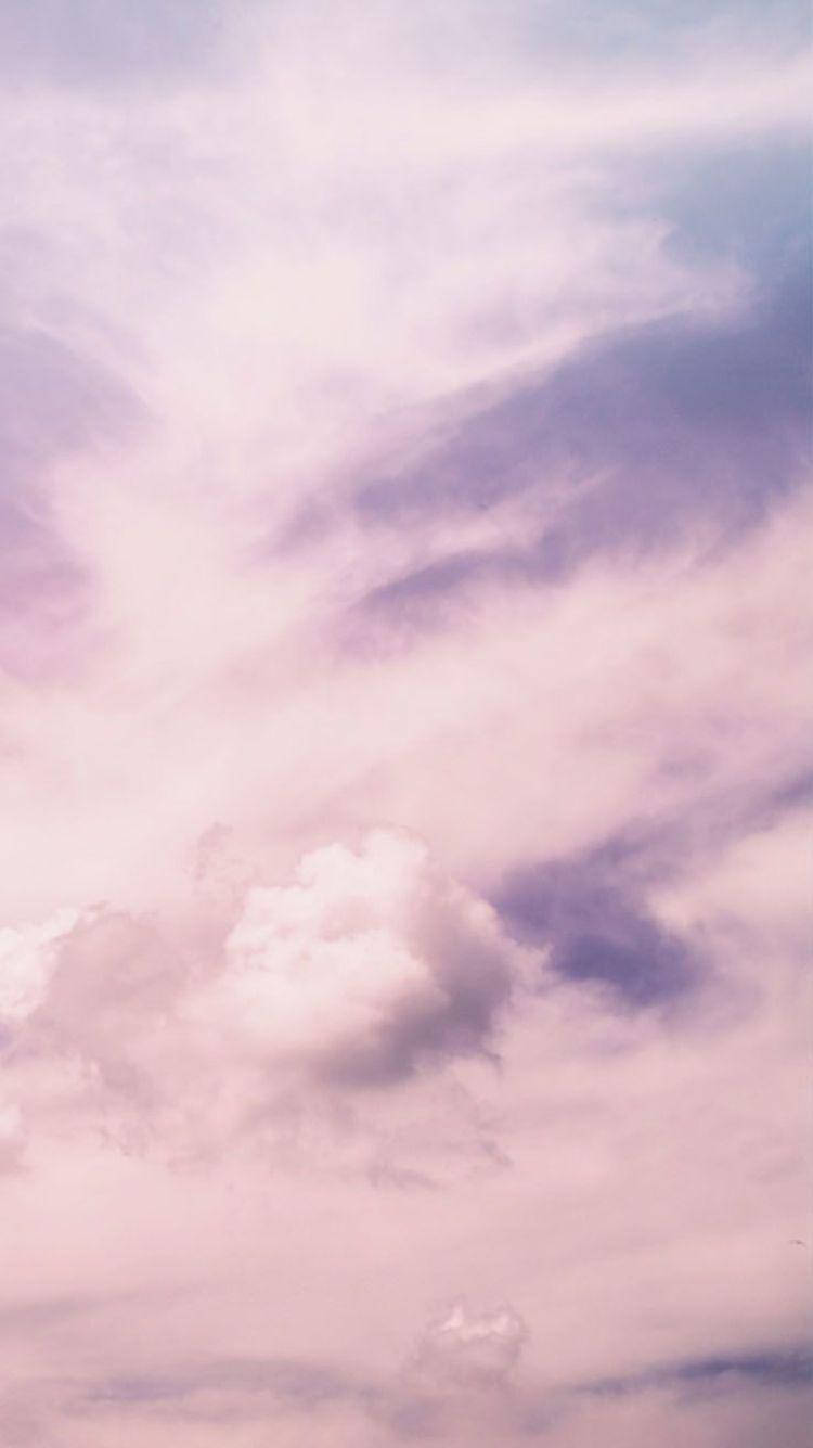 Telegram, pink sky, pastel clouds, HD Phone Wallpaper