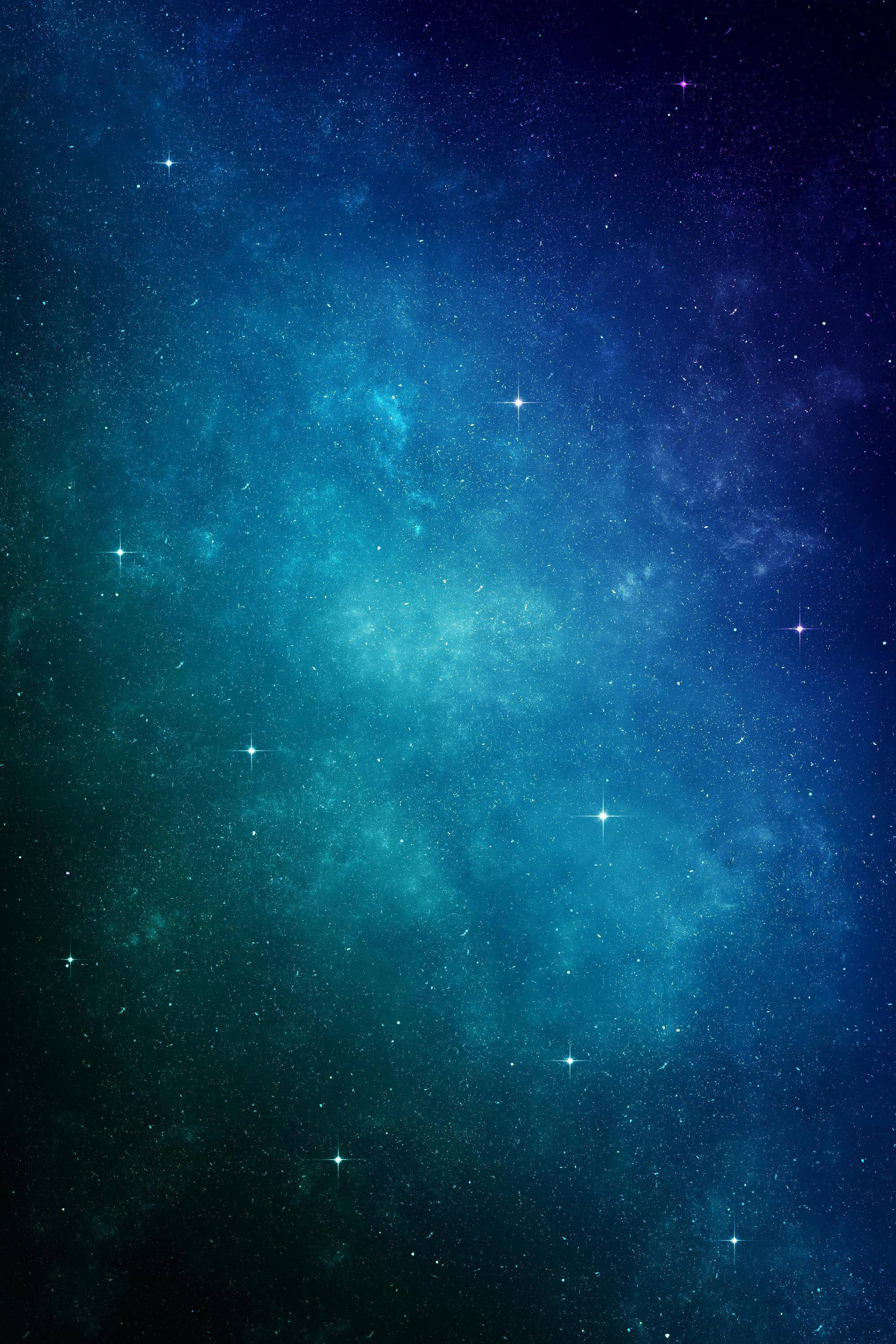 Telegram, Bright Sky Nebula, deep blues, 2K Phone Wallpaper