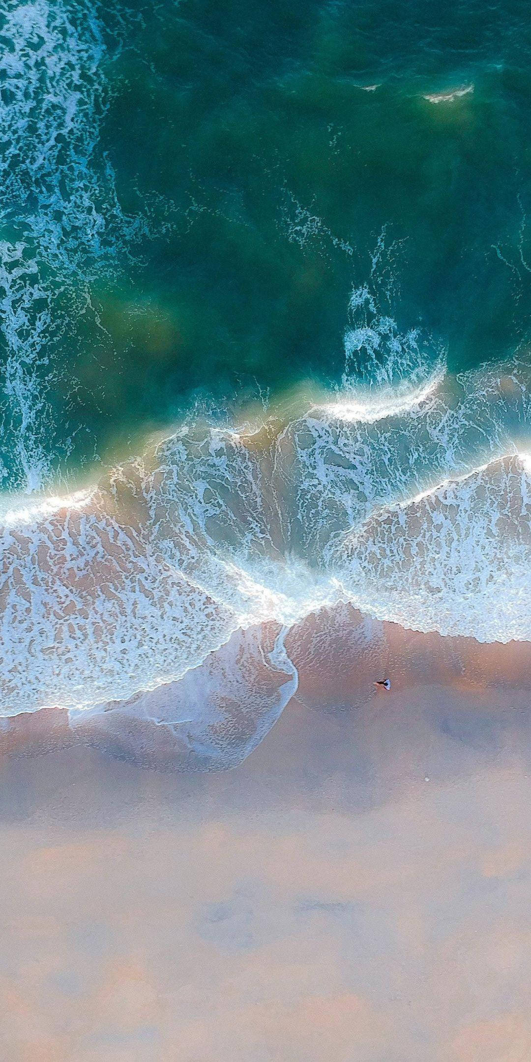 Telegram, beach, wave, Full HD Phone Wallpaper
