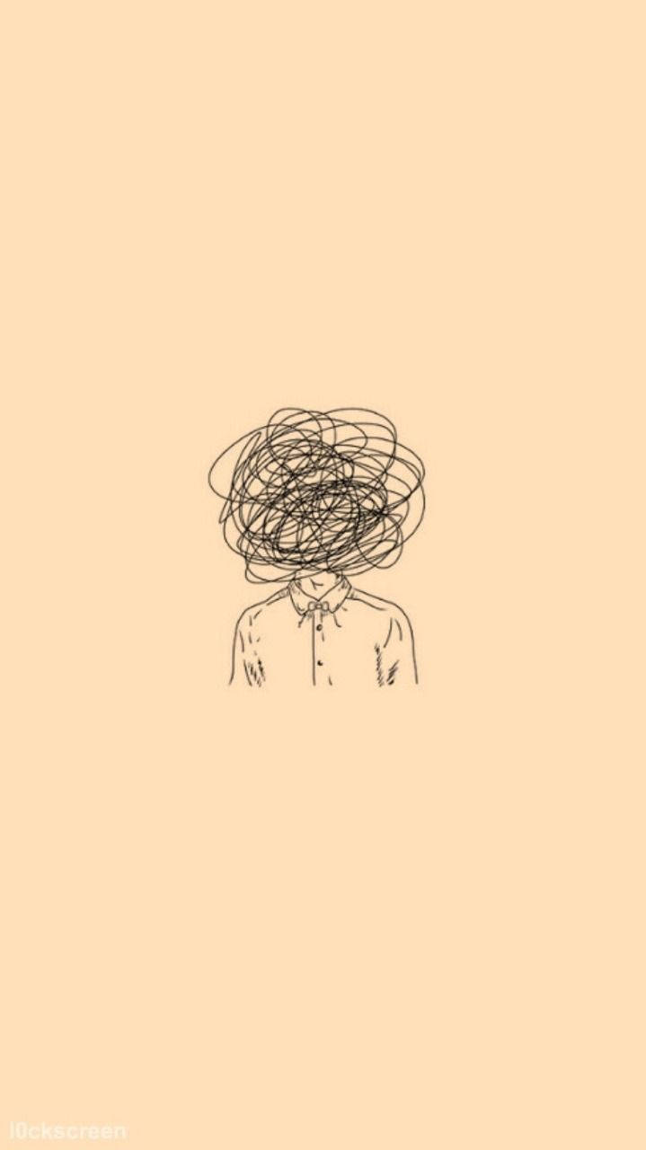 Telegram, fuzzy head, minimalist line drawing, HD Phone Wallpaper