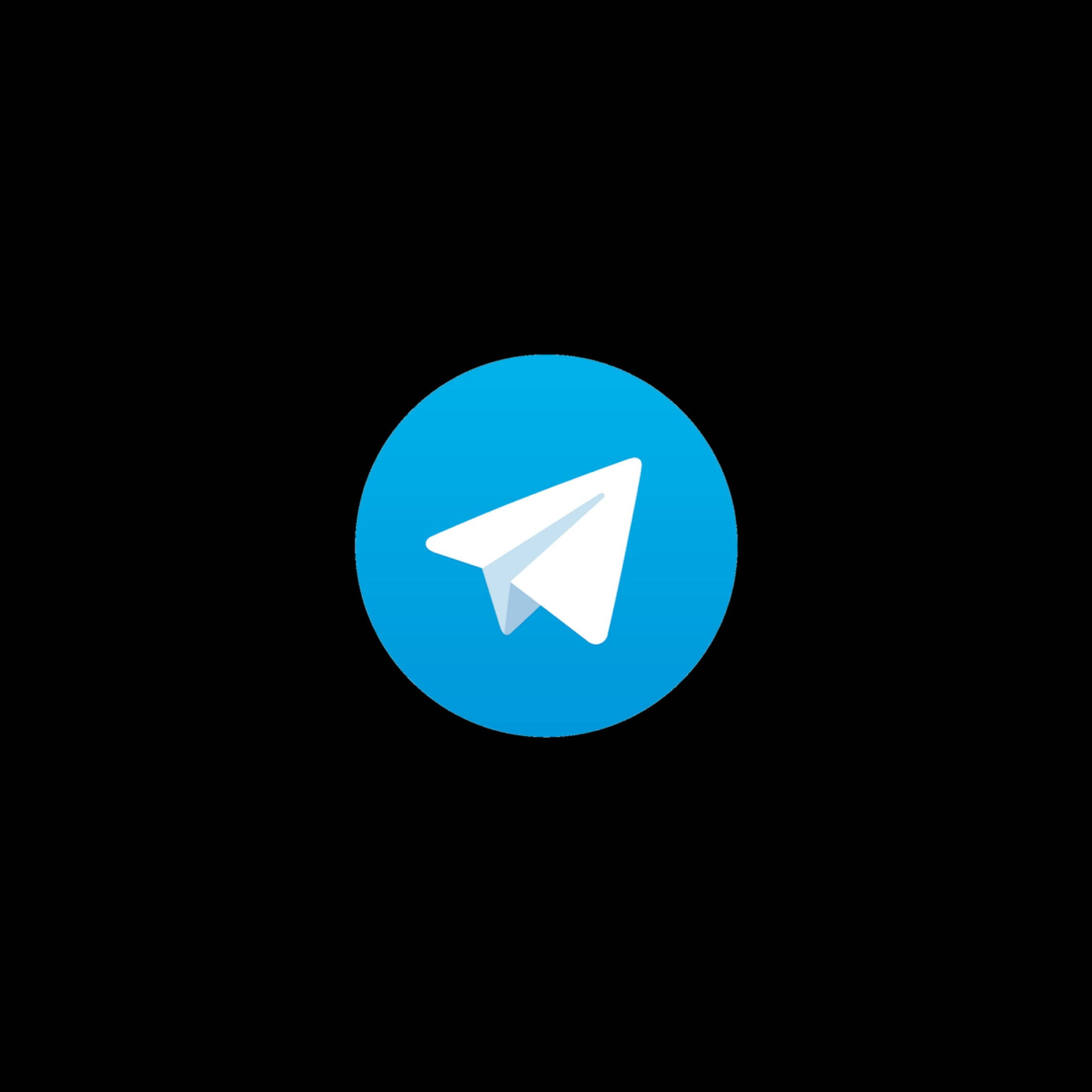 Telegram, white paper airplane icon, blue circle, Full HD Desktop Wallpaper