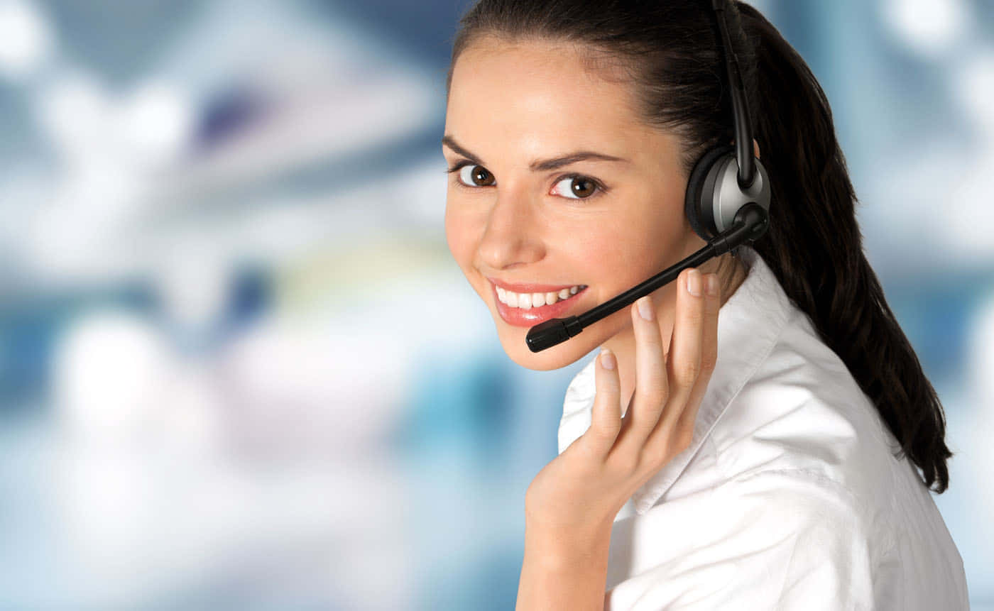 Telemarketing, white shirt, headset, HD Desktop Wallpaper