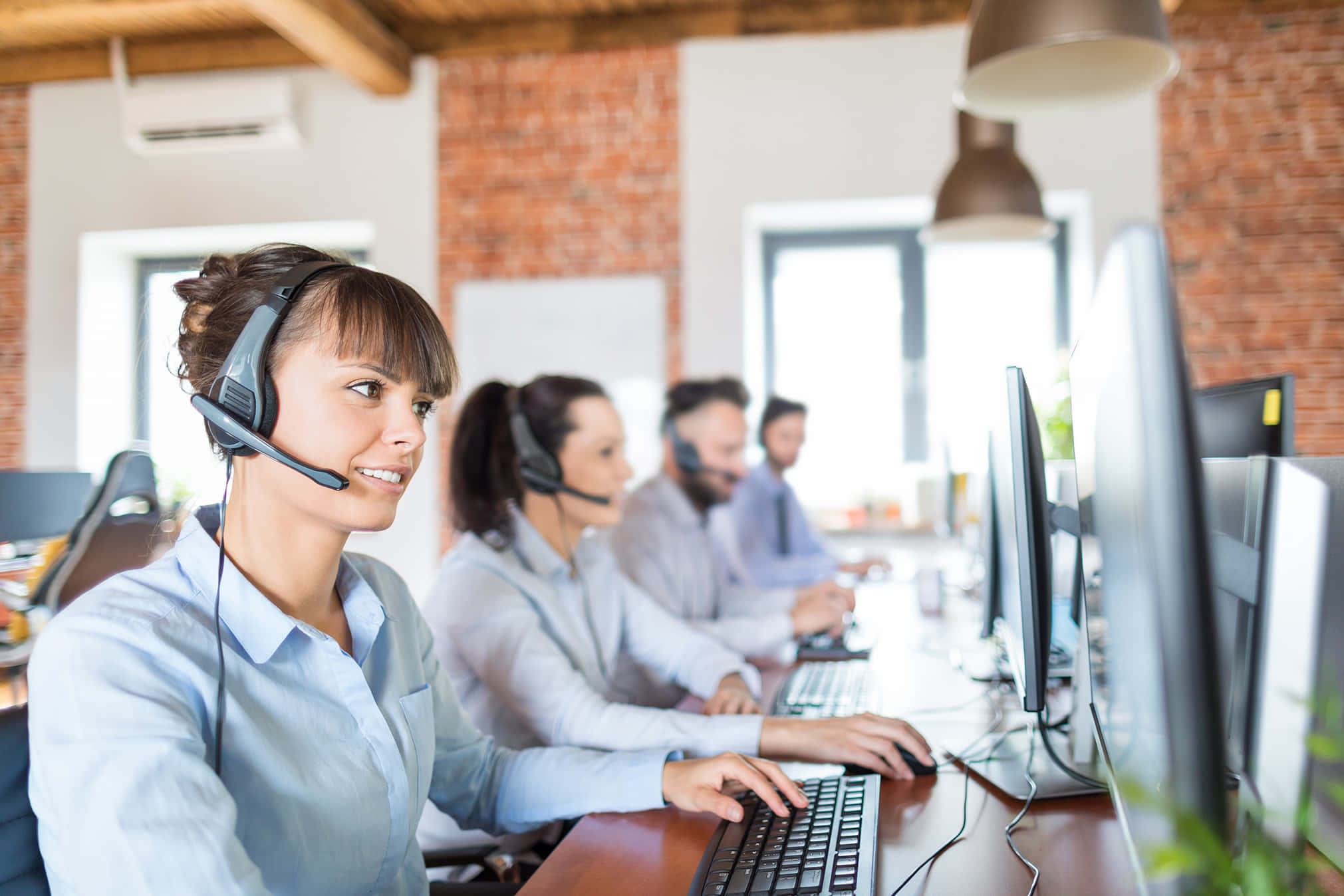 Telemarketing, 2021, headset, Full HD Desktop Wallpaper