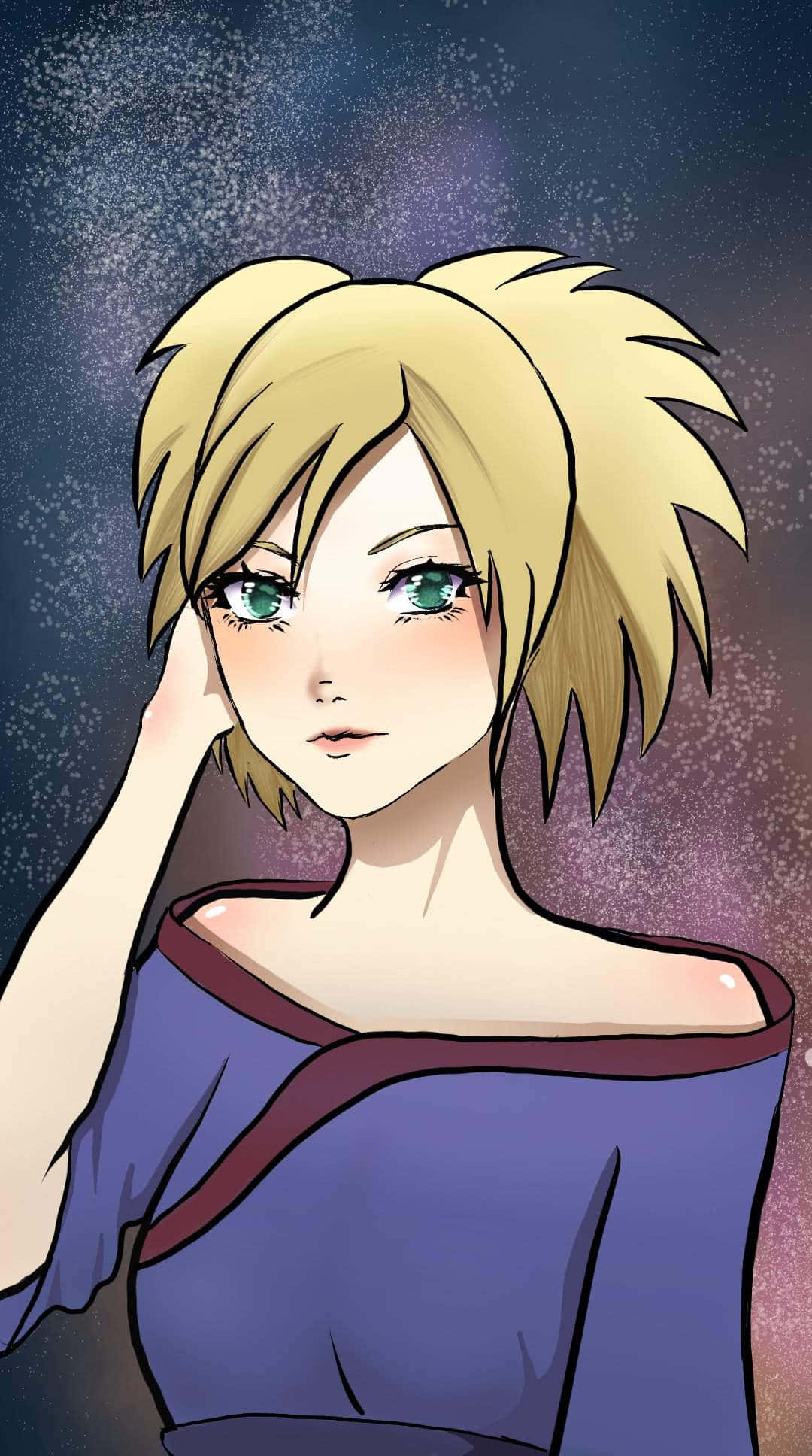 Temari, blonde anime girl, green eyes, Full HD Phone Wallpaper