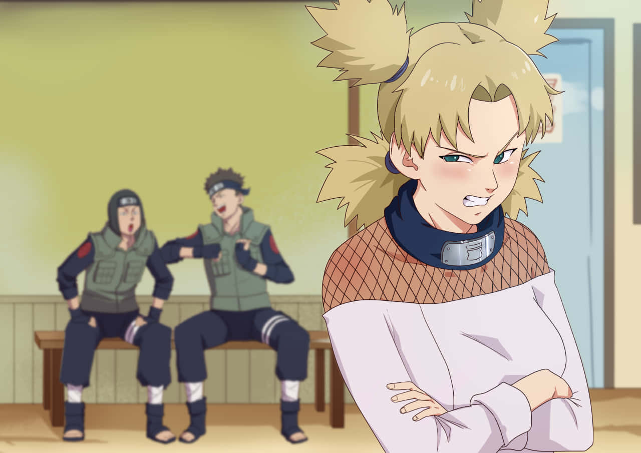Temari, blonde-haired anime girl, pigtails, HD Desktop Wallpaper