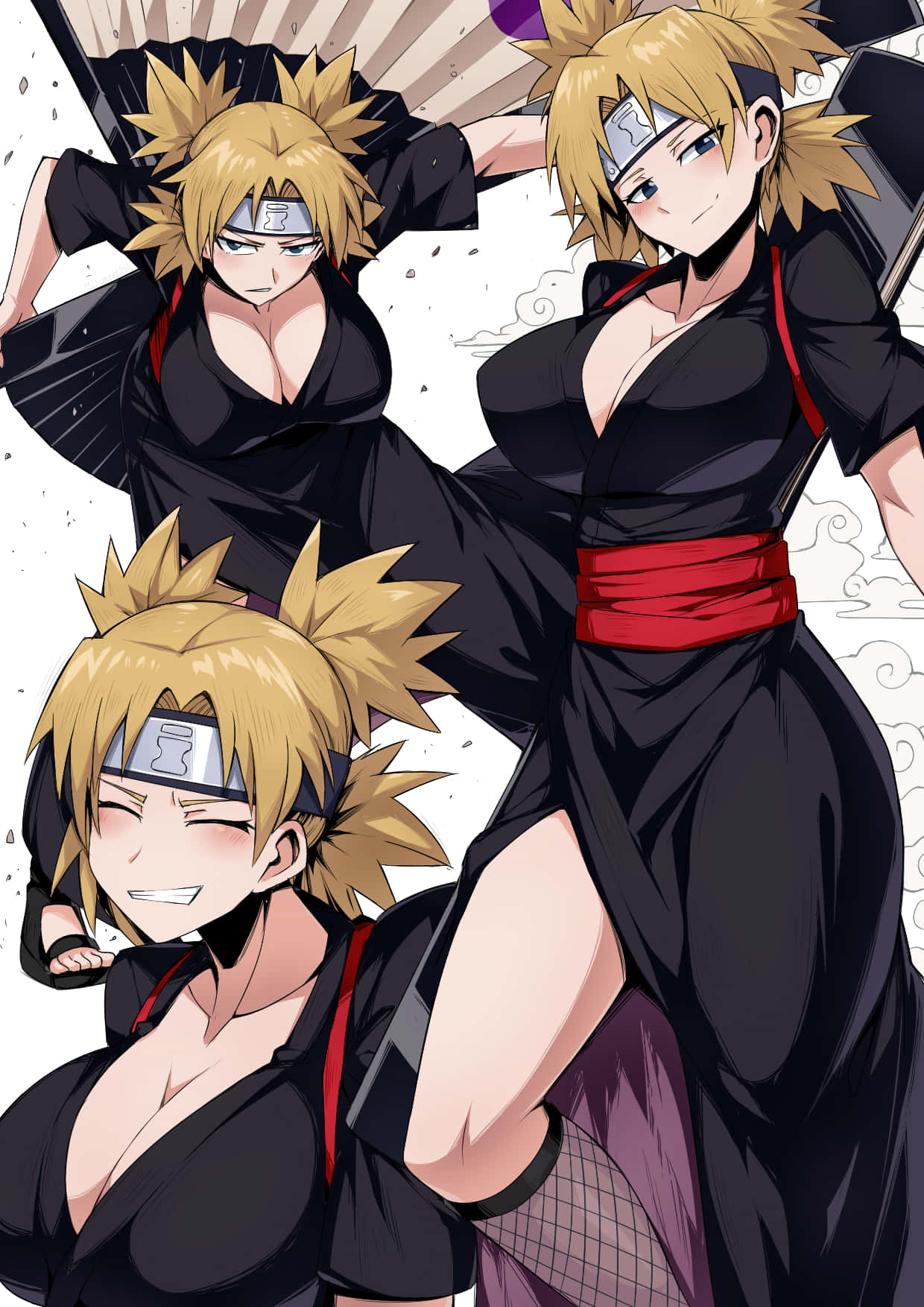 Temari, spiky blonde hair, headbands, HD Phone Wallpaper